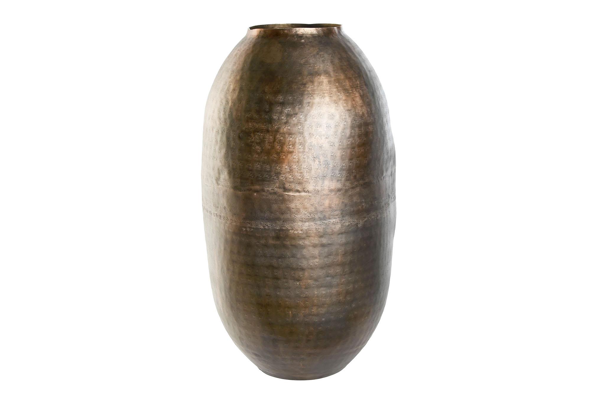 JARRON ALUMINIO 40X38X68 DESGASTADO DORADO