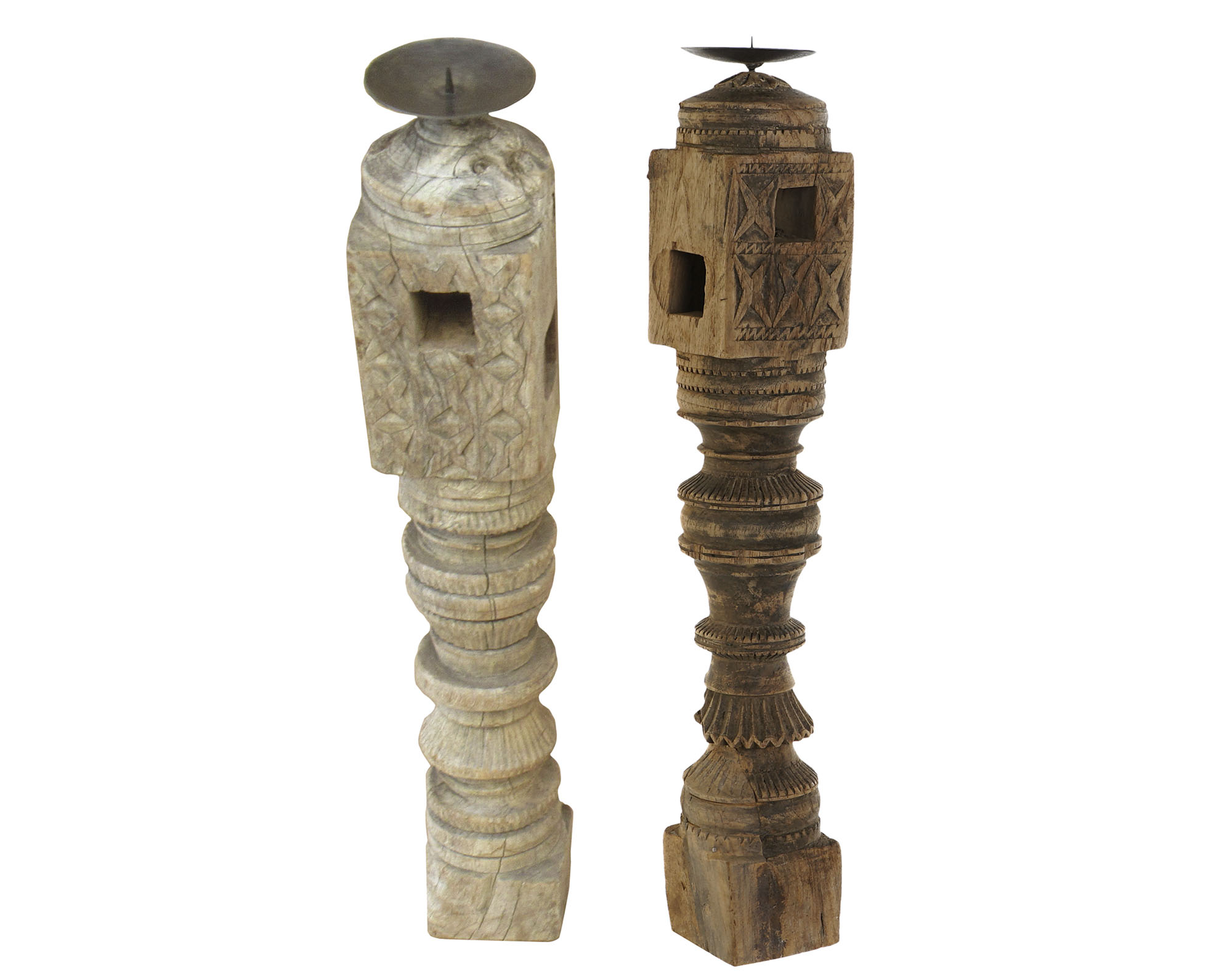PORTAVELA MADERA 8X8X50 ANTIGUO NATURAL 2 SURT.