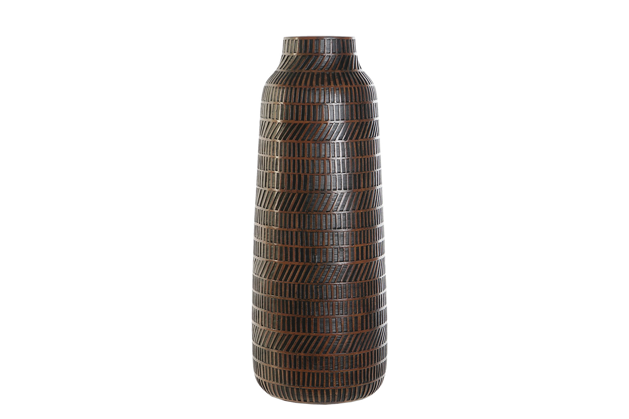 JARRON RESINA 20X20X48 MARRON