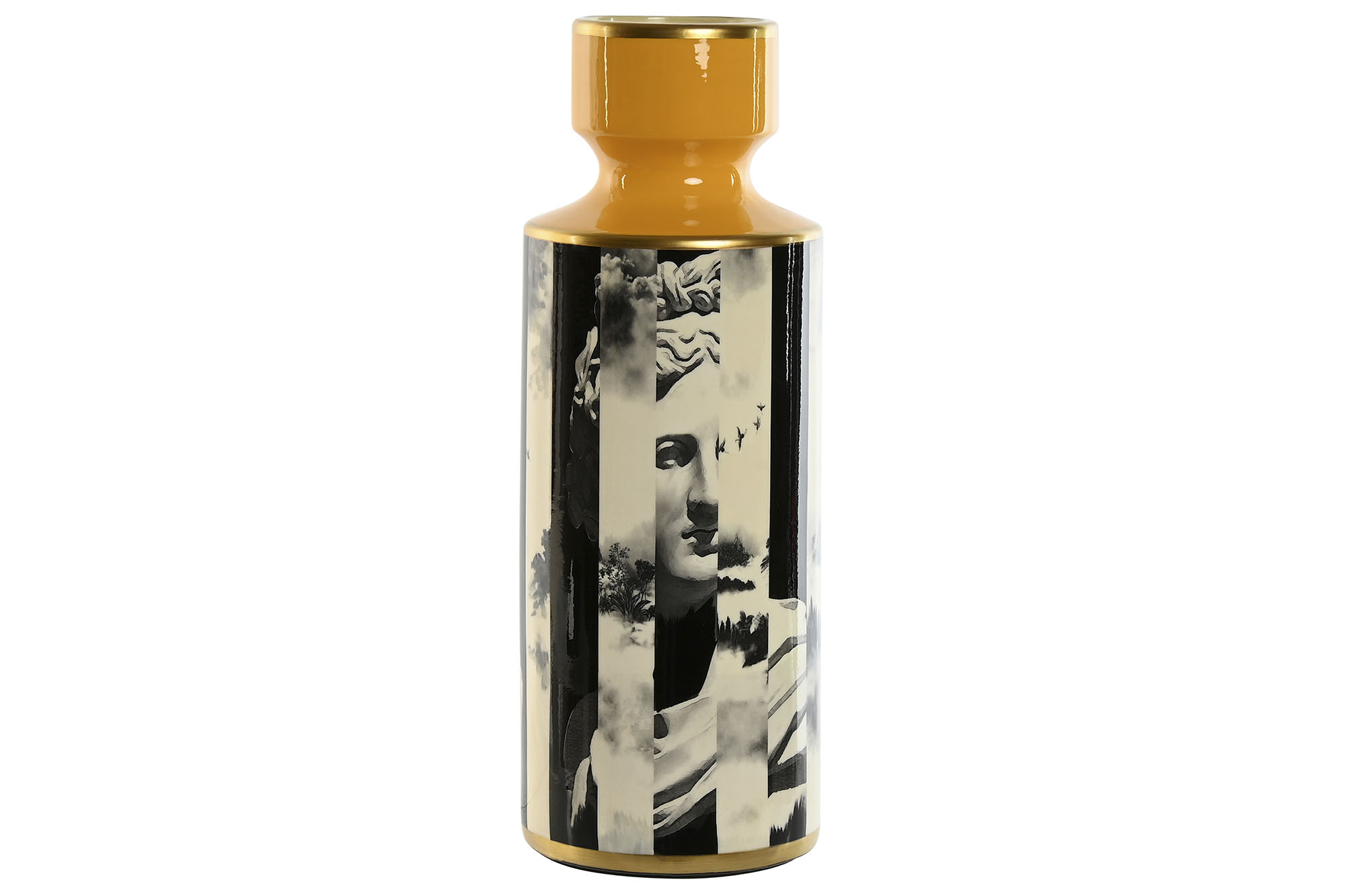 JARRON PORCELANA 14X14X39,5 AMARILLO