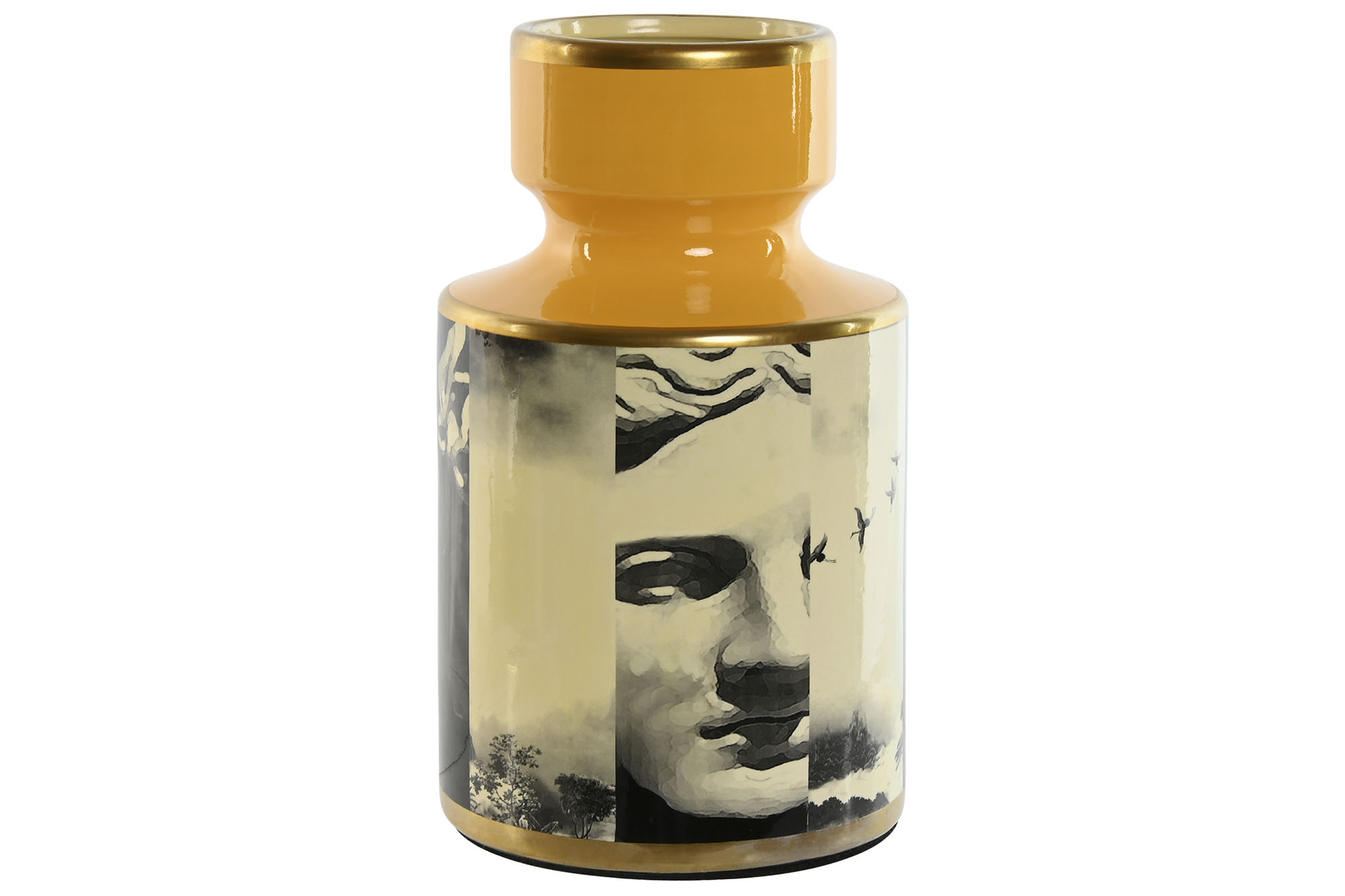 JARRON PORCELANA 14X14X24,5 AMARILLO