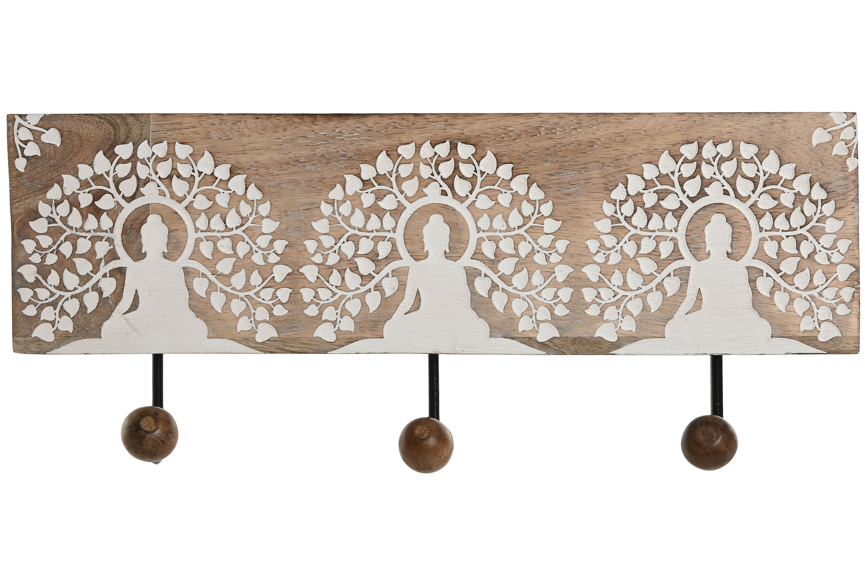 PERCHERO PARED MANGO METAL 38X5X16 BUDA BLANCO