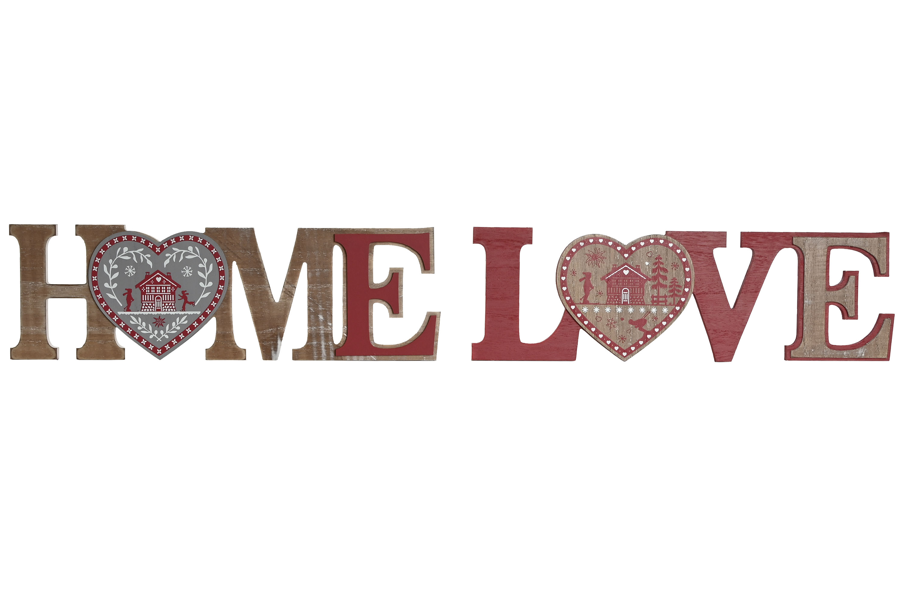 DECORACION MDF 40X1X12,5 LOVE/HOME 2 SURT.
