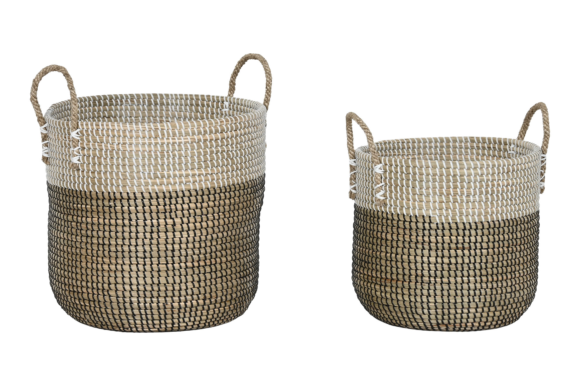 CESTA SET 2 SEAGRASS 44X44X49 BLANCO