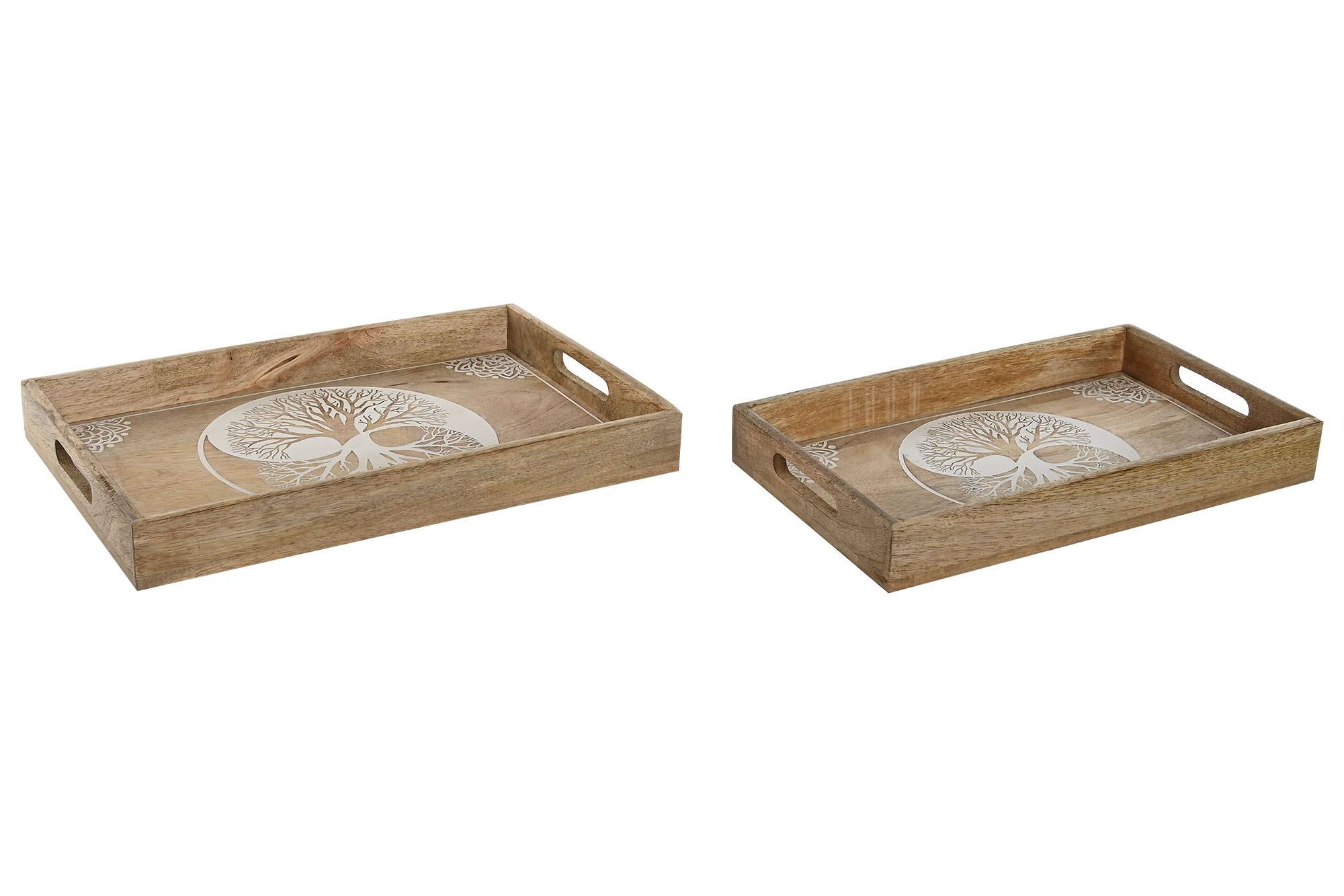 BANDEJA SET 2 MANGO 43,5X27X5,5 ARBOL DECAPE