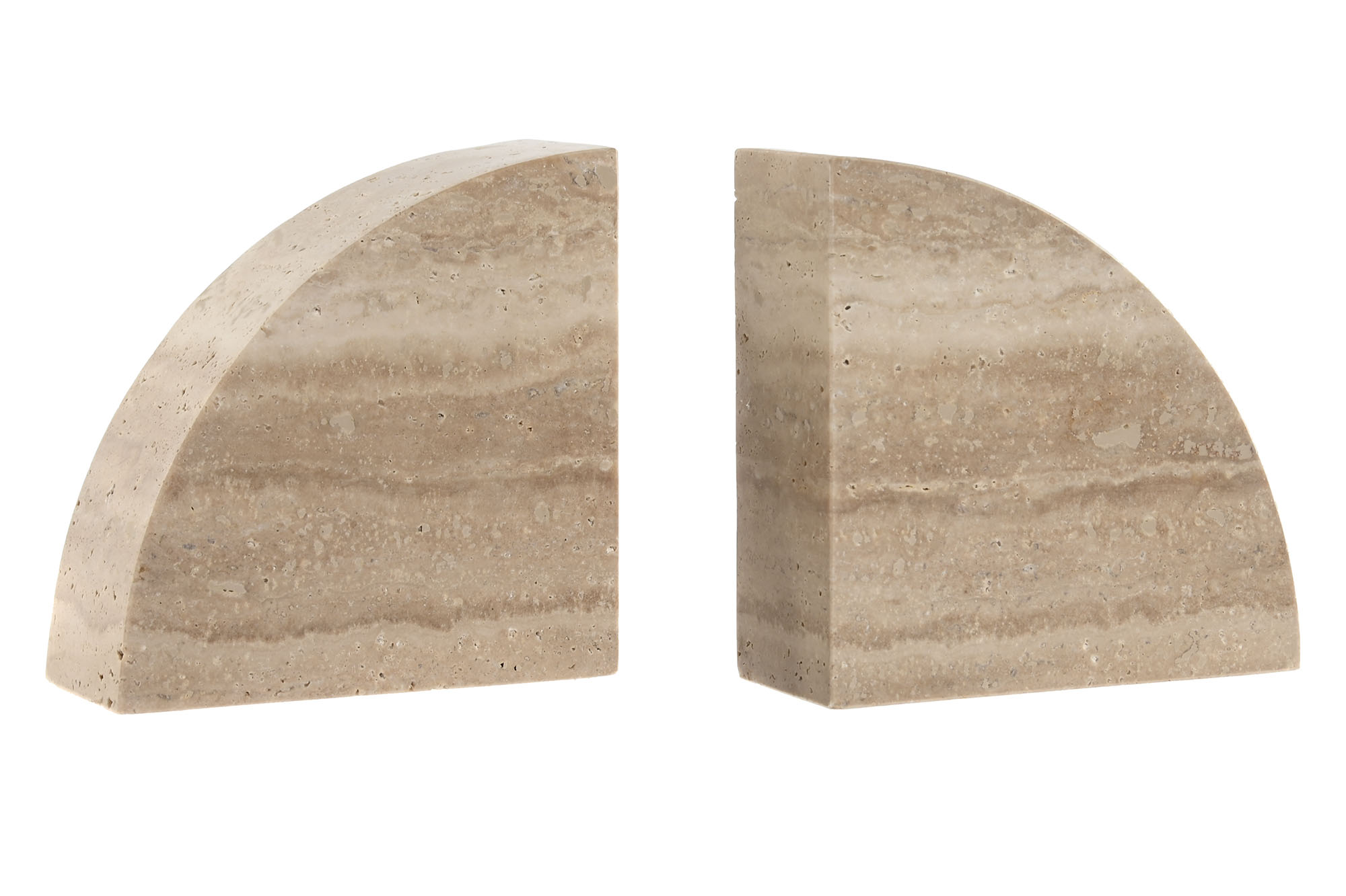 SUJETALIBROS SET 2 MARMOL 24,5X5X12,3 TRAVERTINO