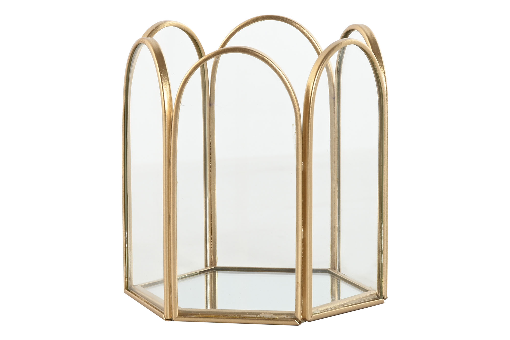JOYERO CRISTAL METAL 9,2X8,2X9,5 DORADO