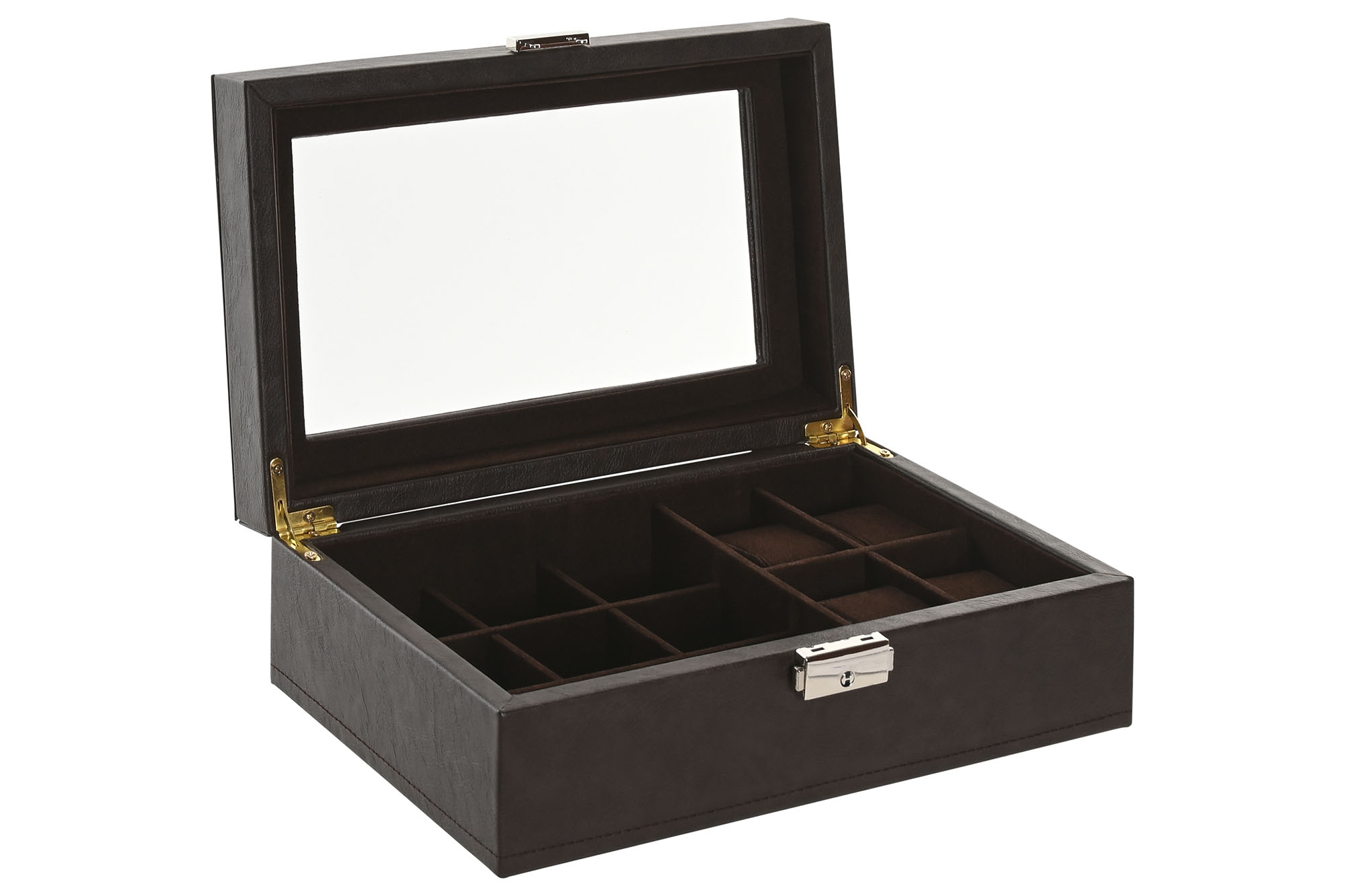 JOYERO PU 25X16X8,5 CORCHO NATURAL MARRON OSCURO