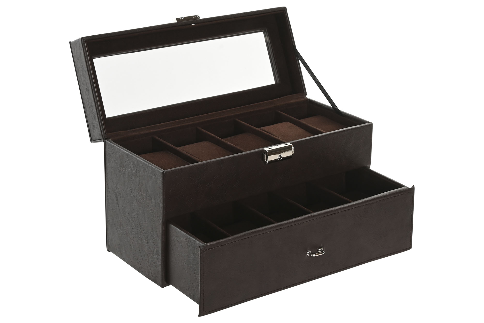 JOYERO PU MDF 27,5X11X15 CROCO MARRON