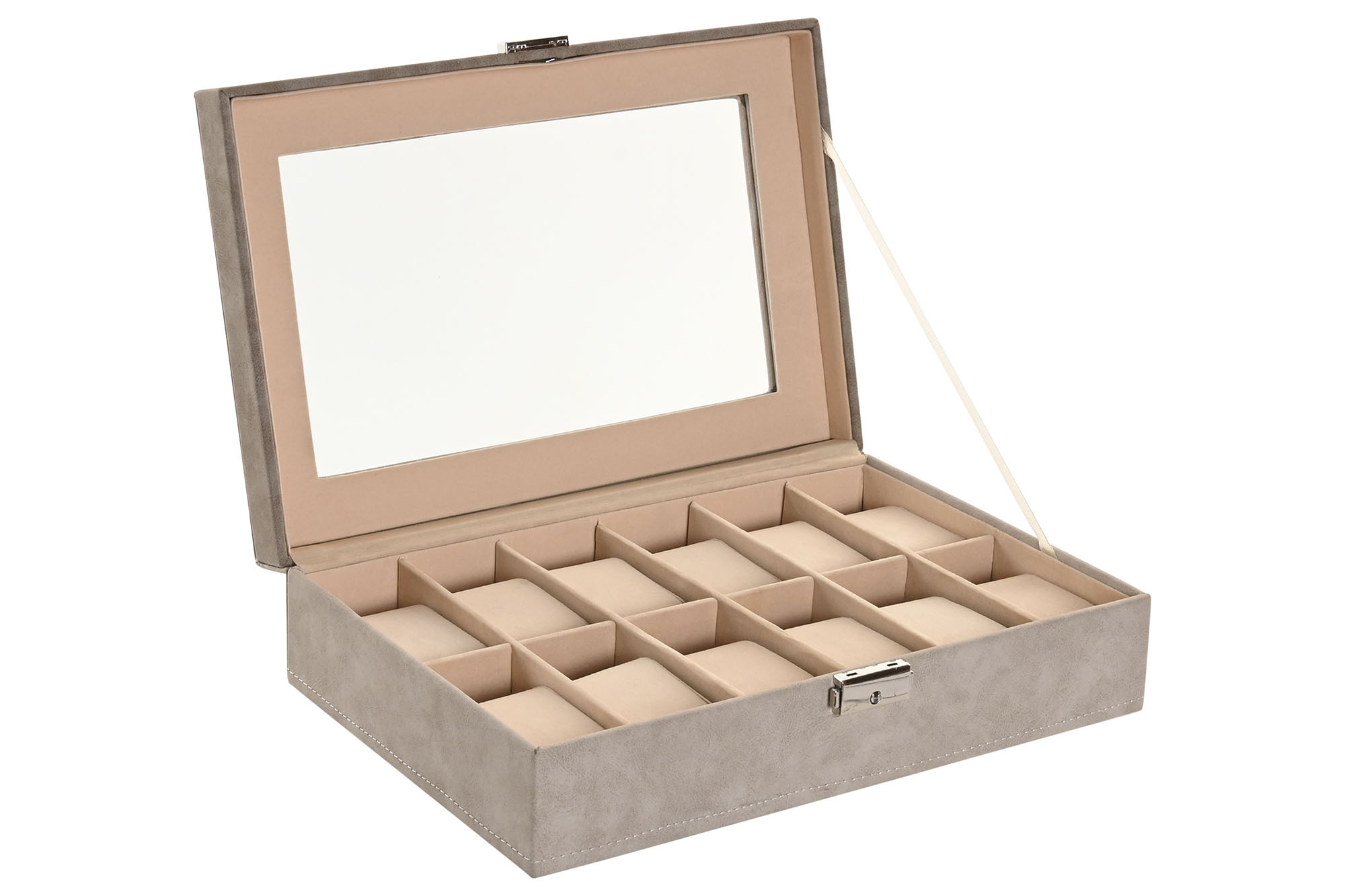 JOYERO PU MDF 29,5X20X8 GRIS