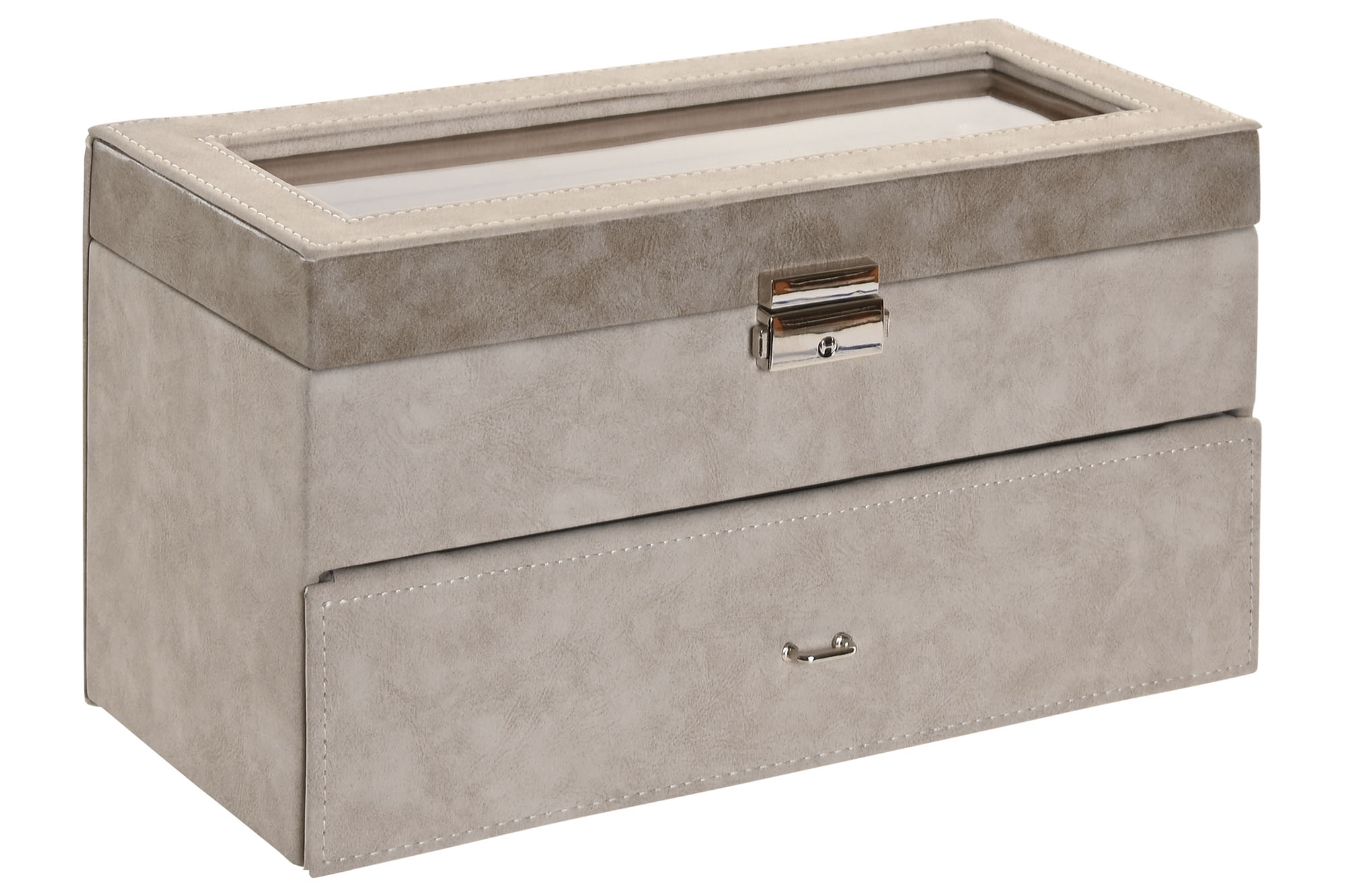 JOYERO PU MDF 27,5X11X15 CROCO GRIS