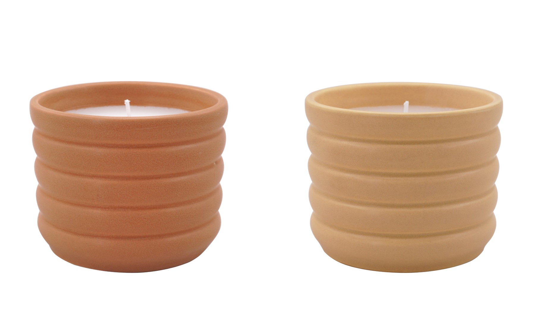 VELA CERA PARAFINA CERAMICA 9X9X7 2 SURT.