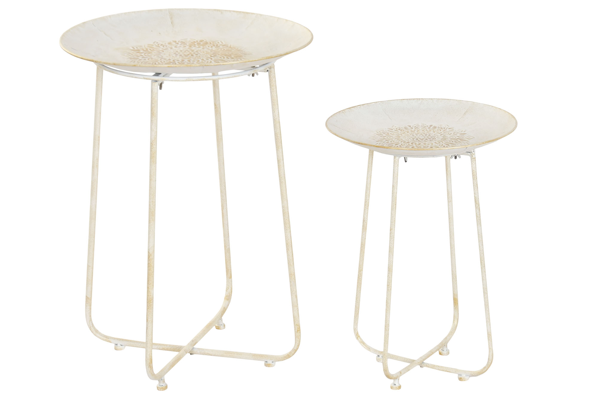 MESITA AUXILIAR SET 2 METAL 48X48X66 MANDALA