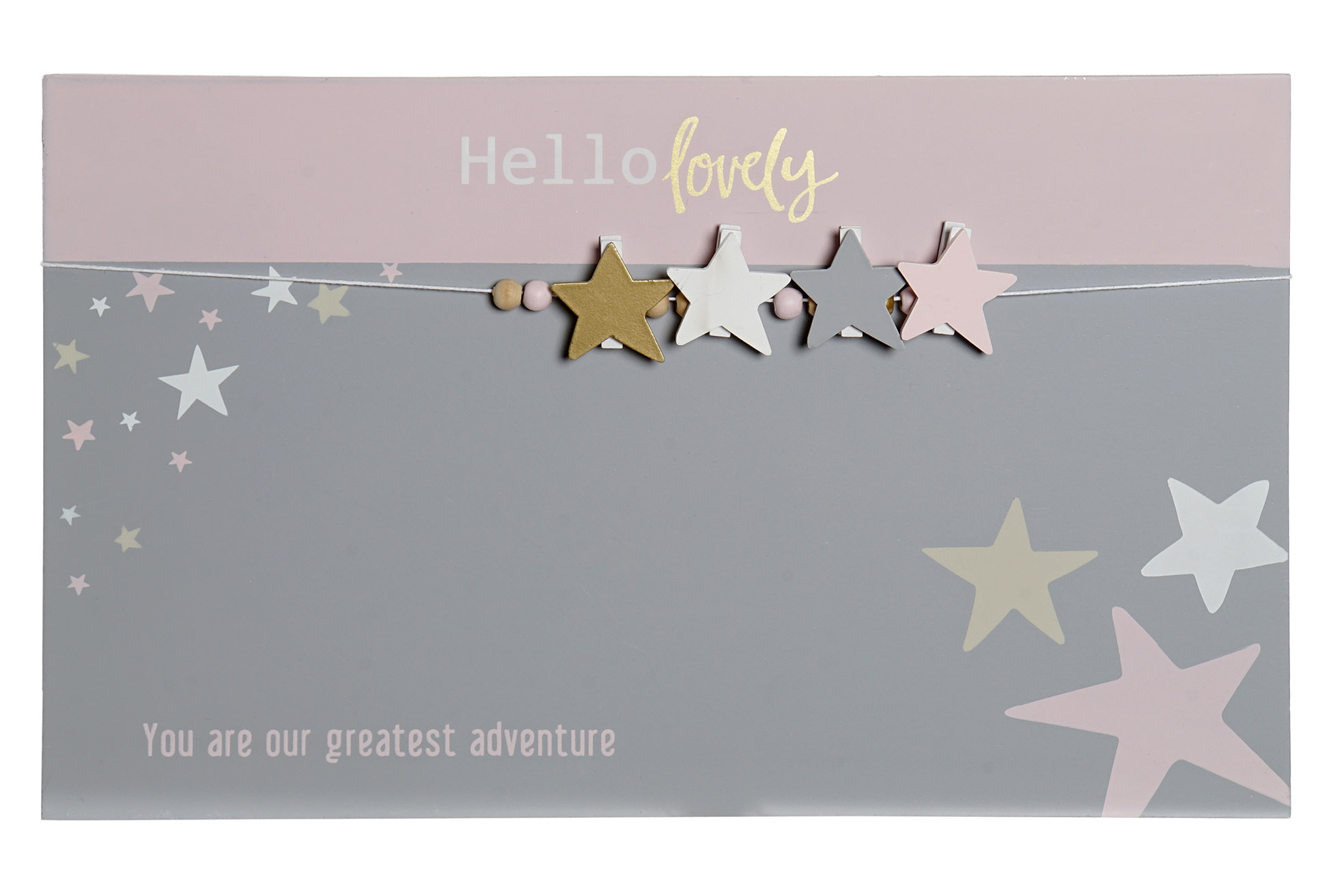 MEMO FOTOS MDF 40X1X24 ESTRELLAS GRIS