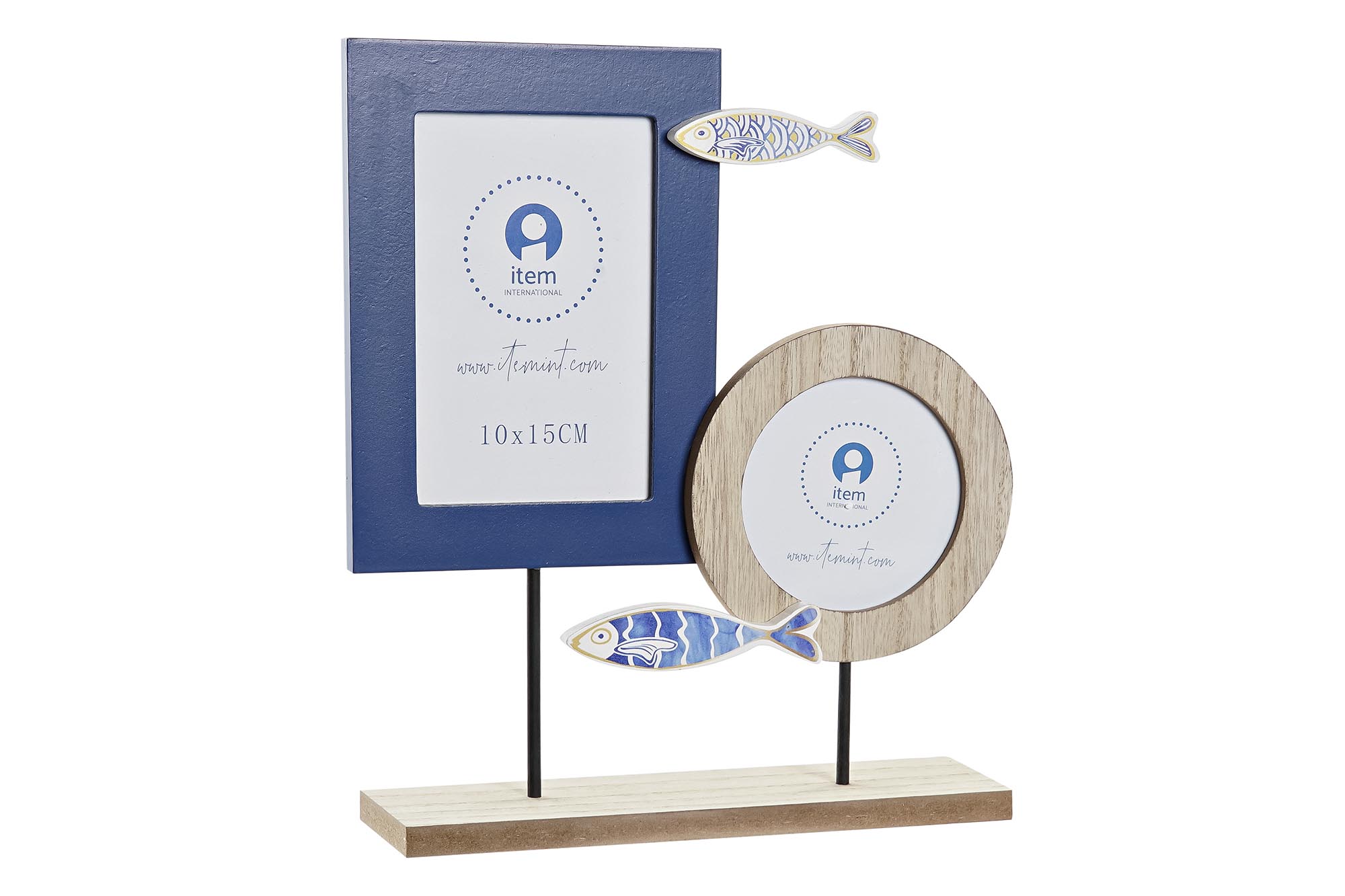MARCO MULTIFOTO MDF CRISTAL 25X6X29 PECES AZUL