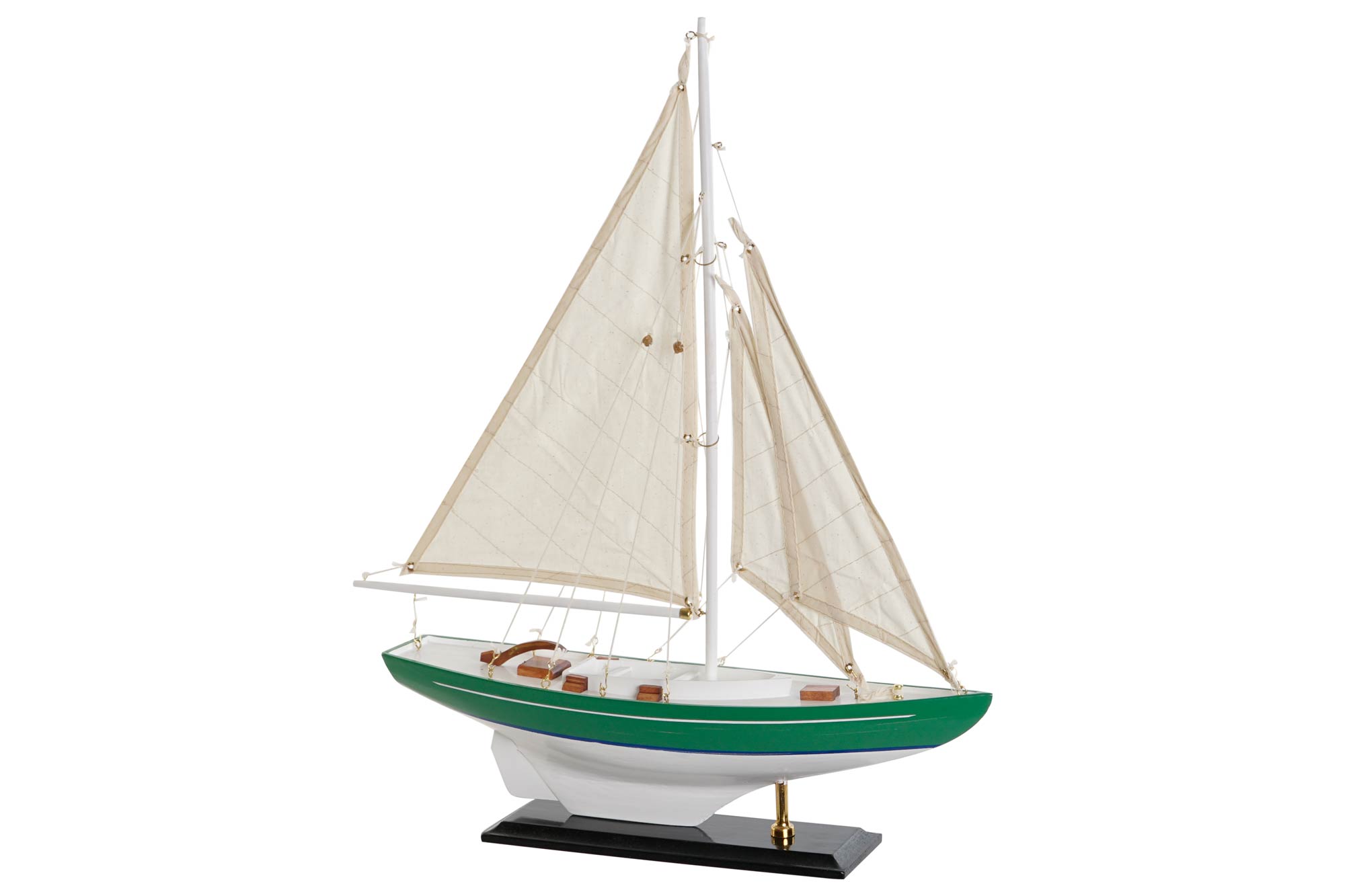 BARCO MADERA MACIZA 42X9X62 VERDE MENTA