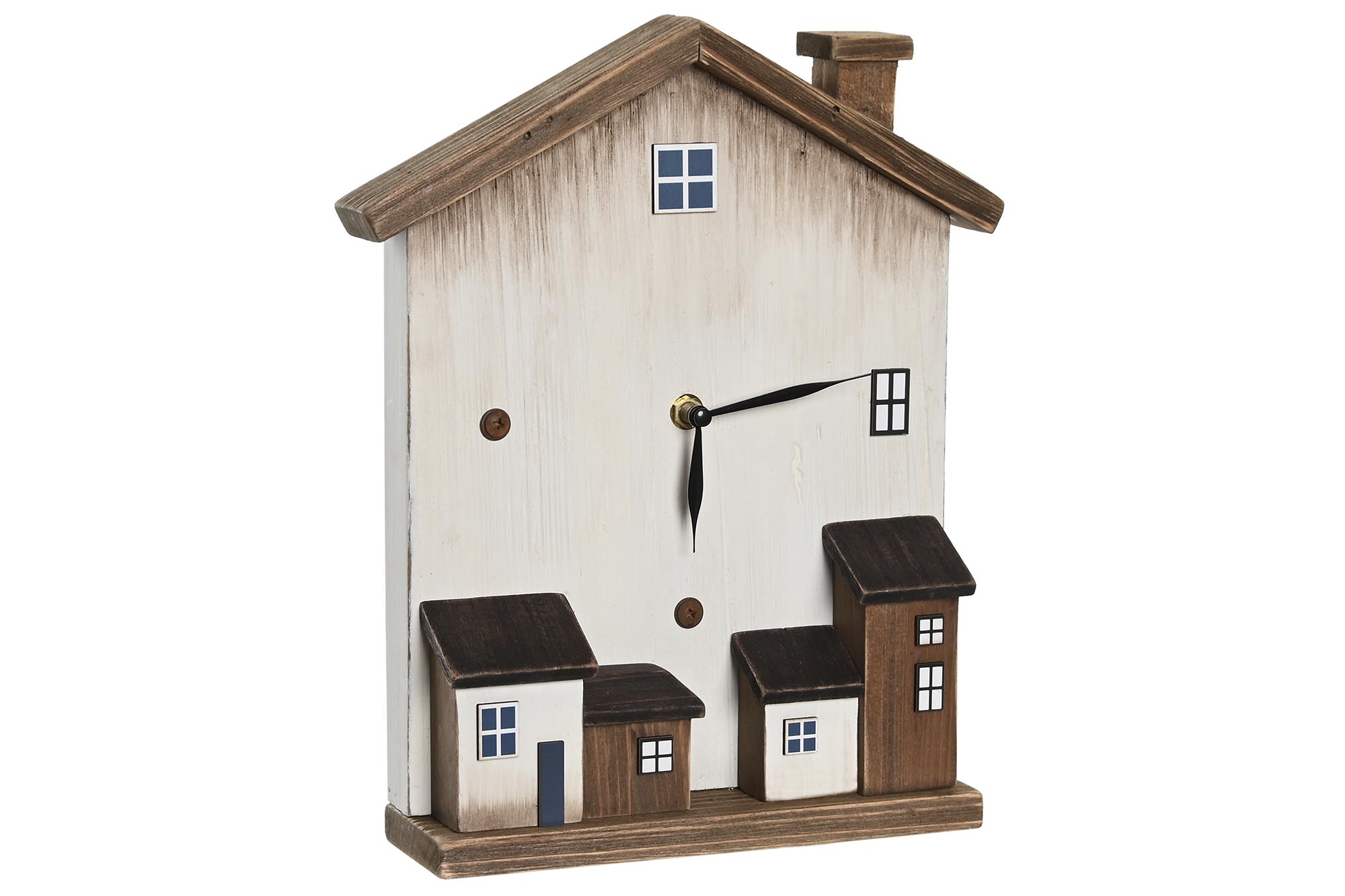 RELOJ SOBREMESA PAULOWNIA 26X7X31 CASAS BLANCO