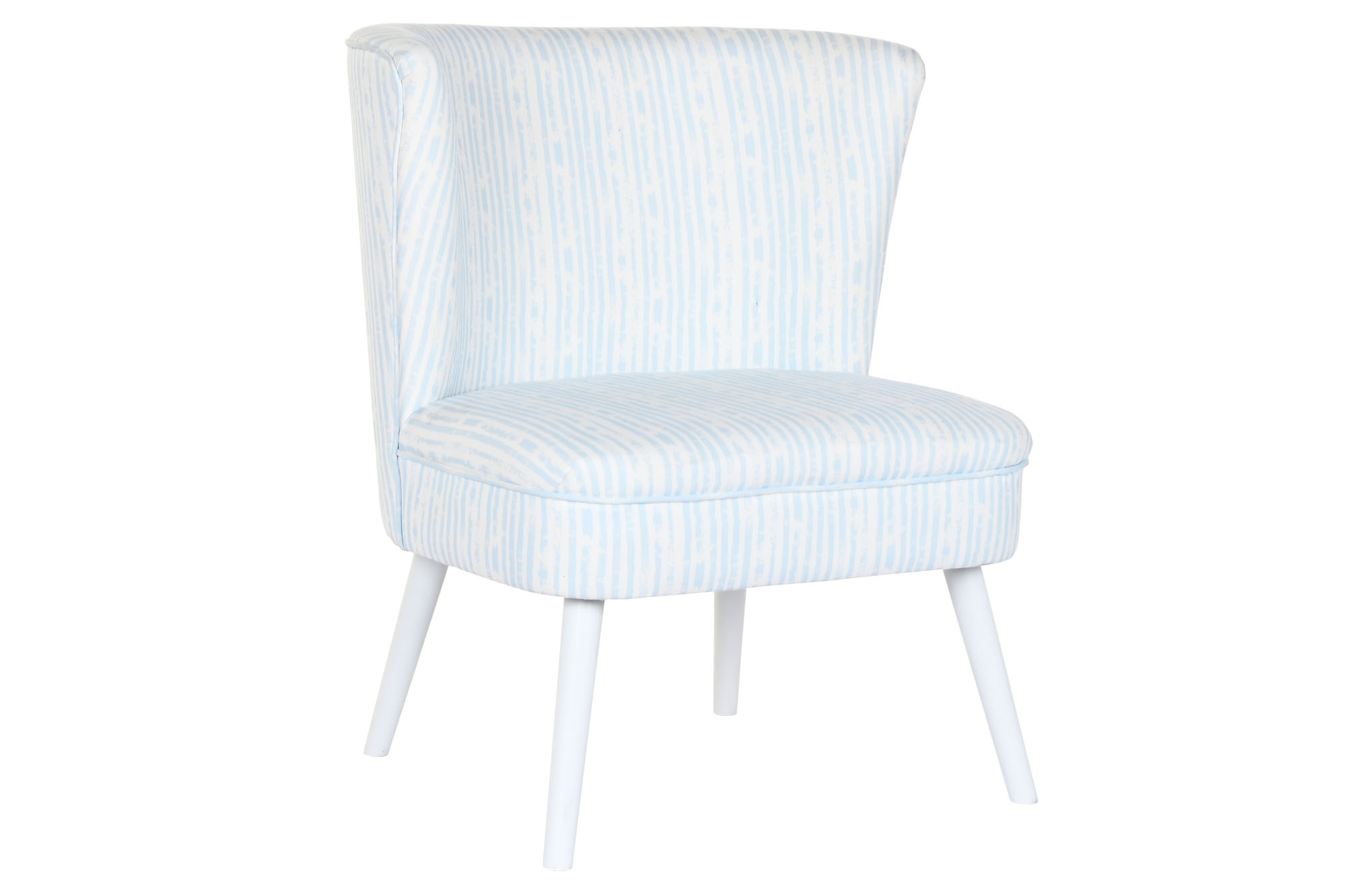 SILLON POLIESTER MADERA 73X67X85 RAYAS AZUL