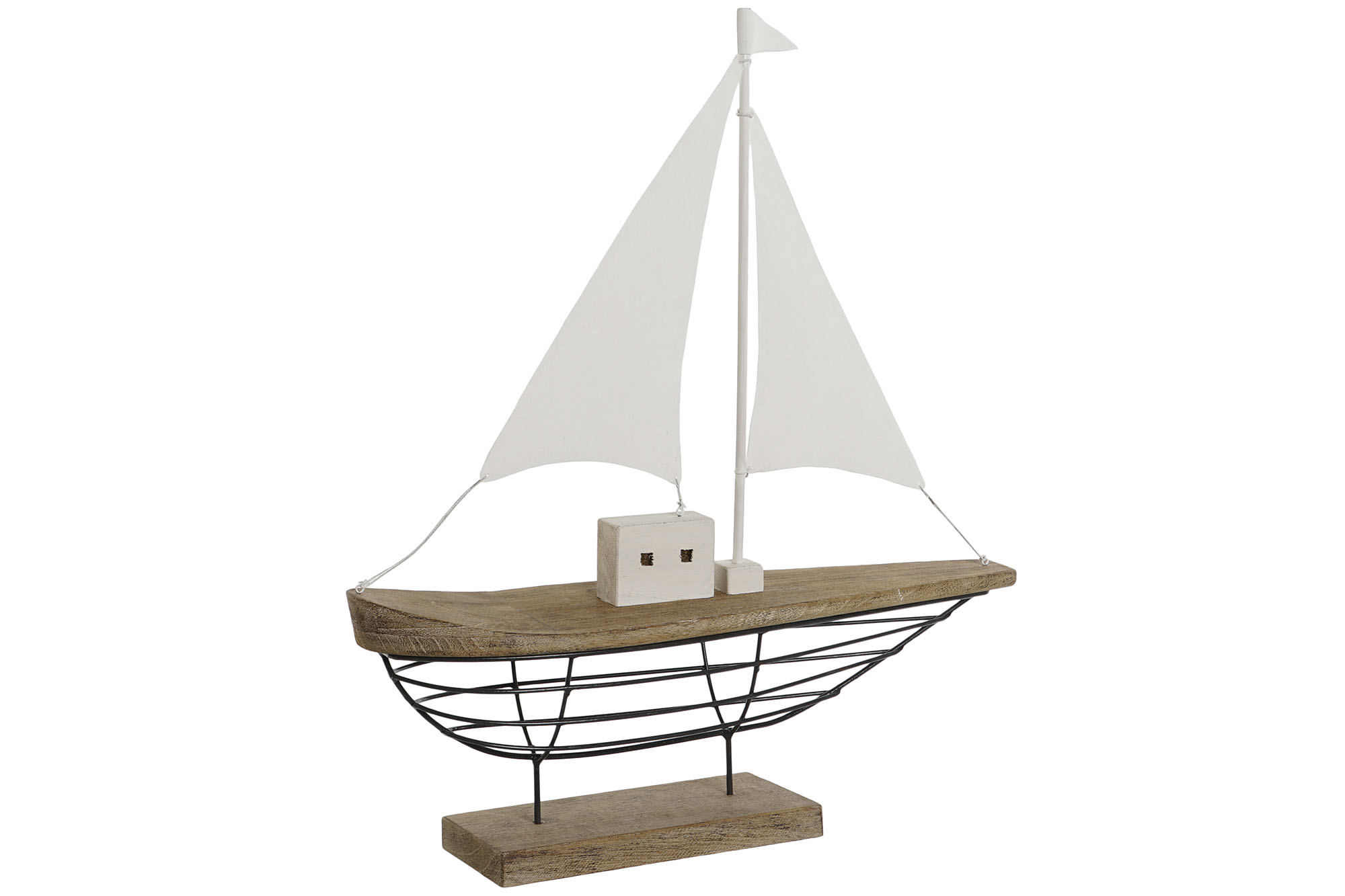 DECORACION PAULOWNIA METAL 54X15X61,5 VELERO