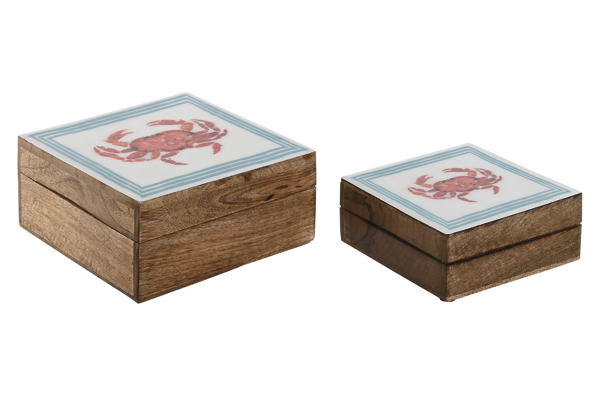 CAJA SET 2 MANGO 17,5X17,5X8 MULTICOLOR