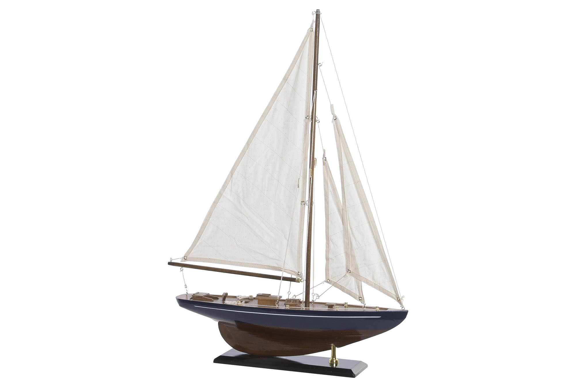 BARCO MADERA 44X10X60 AZUL MARINO