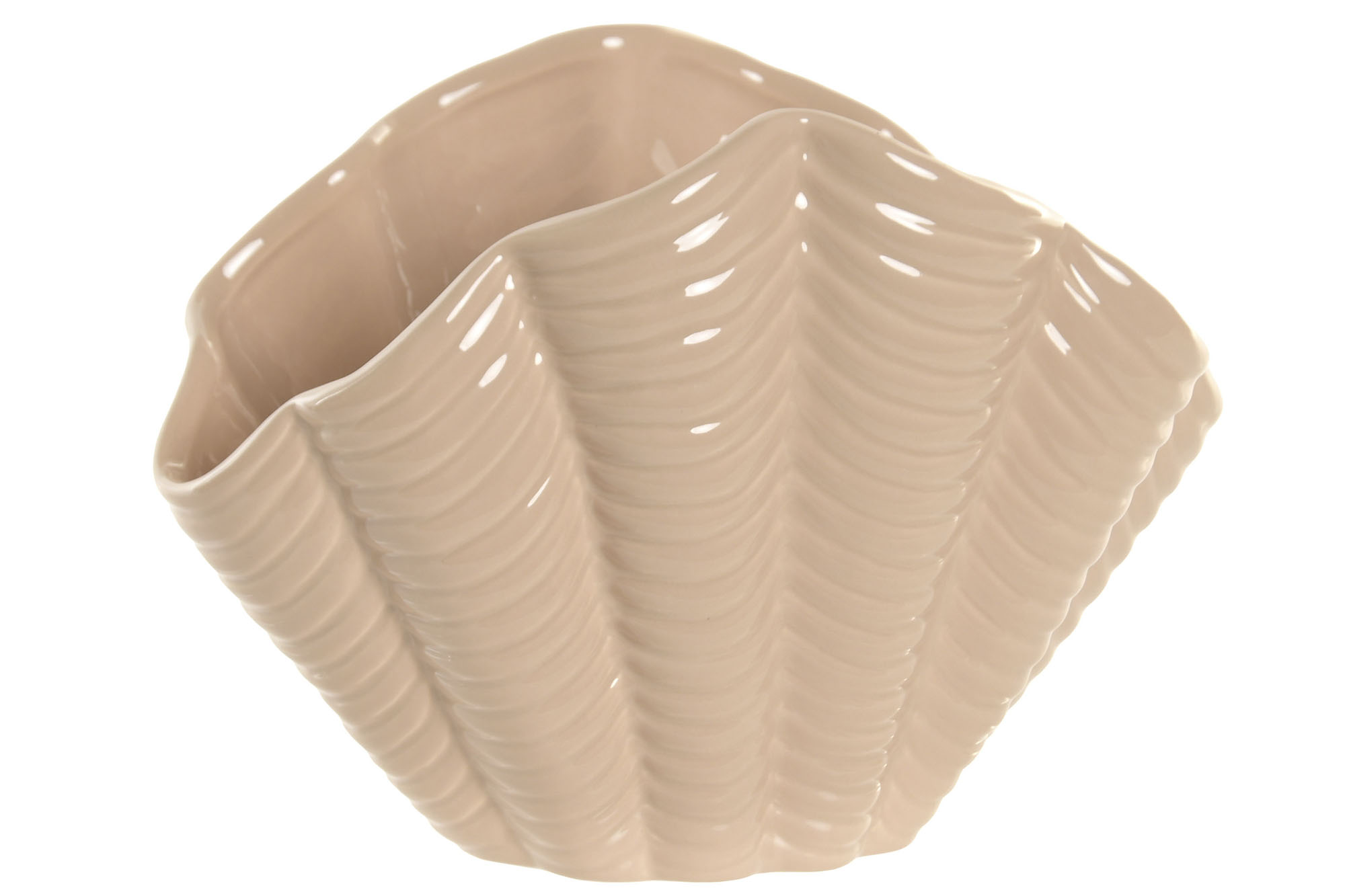JARRON GRES 25X14,5X17,5 CONCHA BEIGE