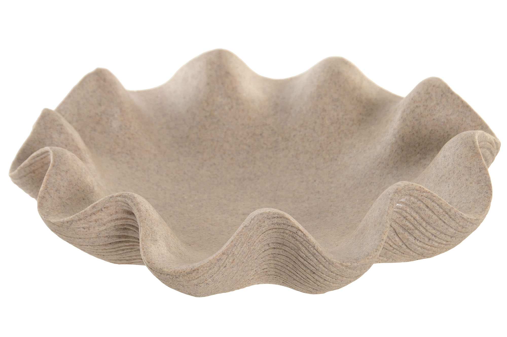 CENTRO MESA RESINA 26X26X6,5 SIMIL PIEDRA BEIGE
