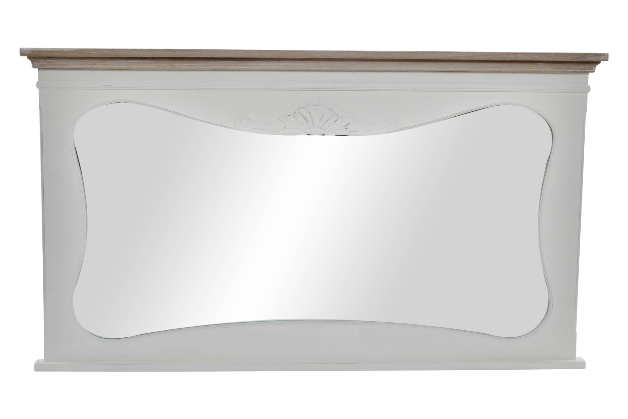 ESPEJO MADERA 117X5X63,3 NATURAL BLANCO