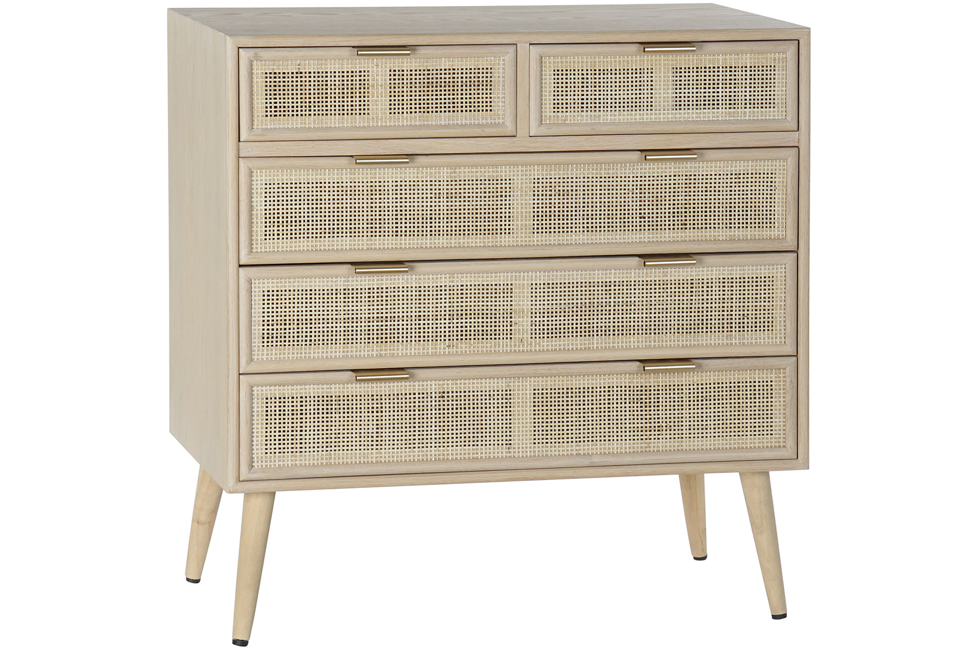 COMODA PAULOWNIA MDF 80X40X81 REJILLA NATURAL