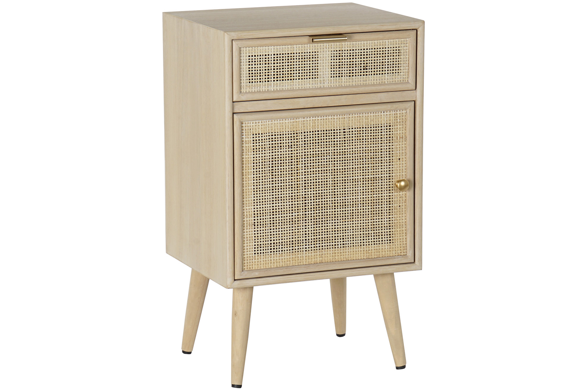 MESITA DE NOCHE PAULOWNIA MDF 42,2X37,5X70 REJILLA