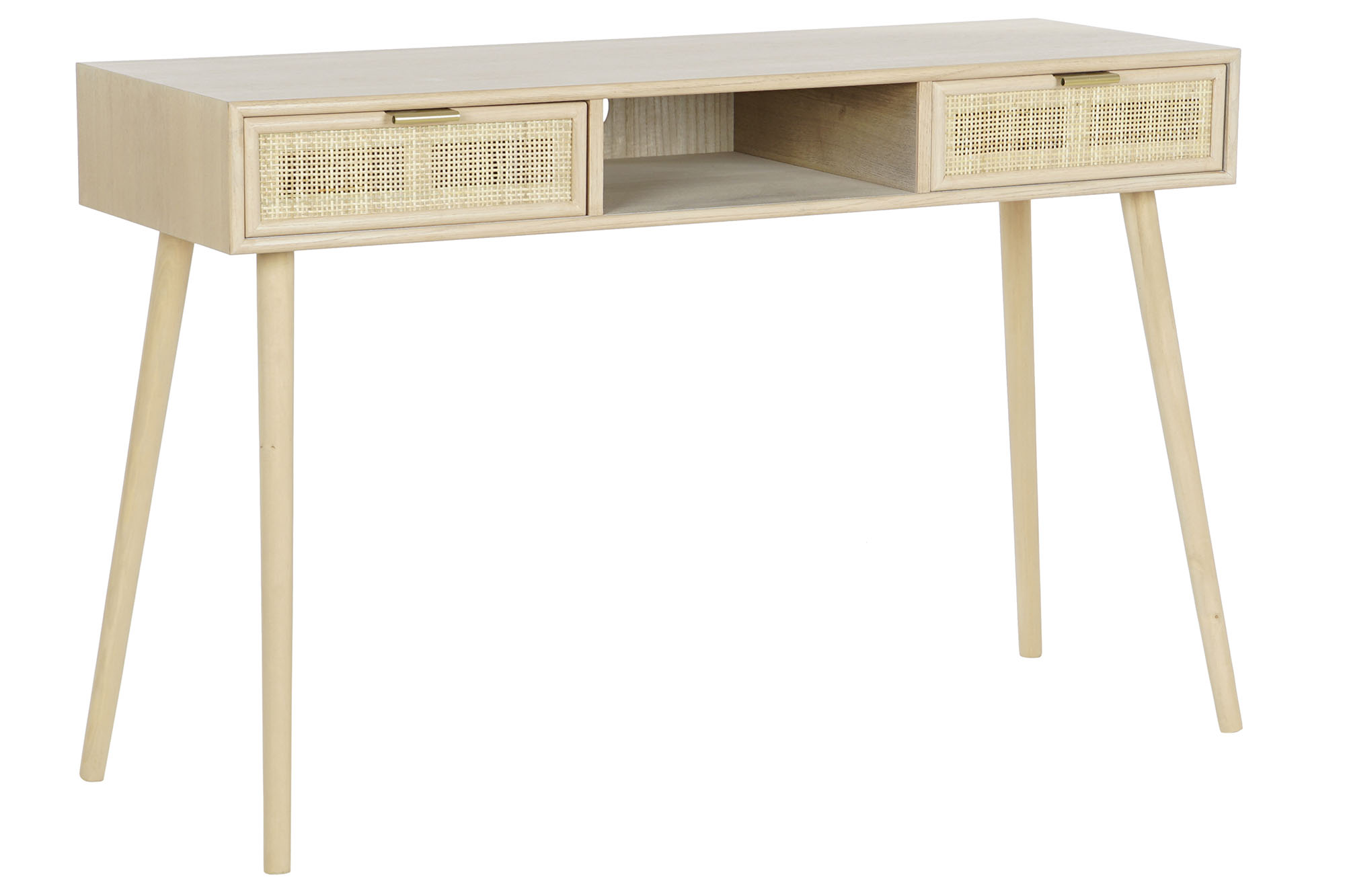 CONSOLA PAULOWNIA MDF 120X42,5X78 REJILLA NATURAL