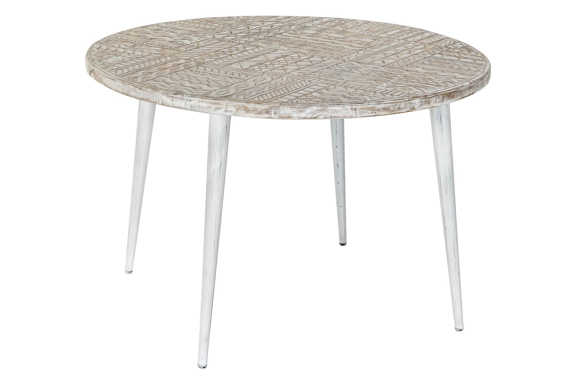 MESITA AUXILIAR MANGO METAL 75X75X50 DECAPE BLANCO