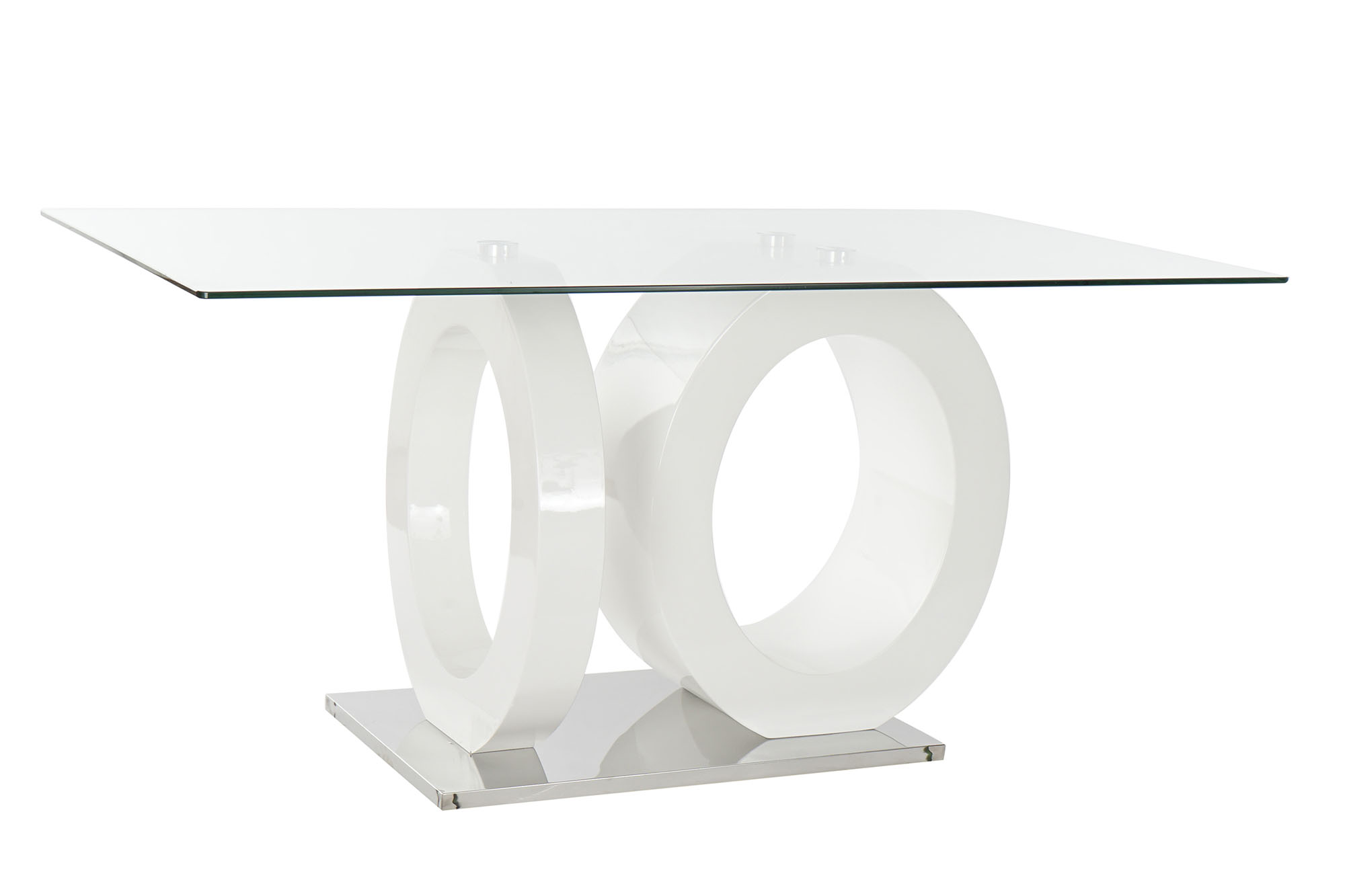MESA COMEDOR CRISTAL MDF 160X90X75 BLANCO