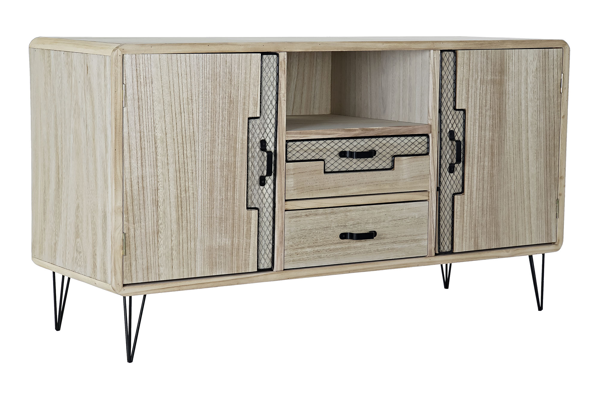 BUFFET PAULOWNIA METAL 120X41X65 NATURAL