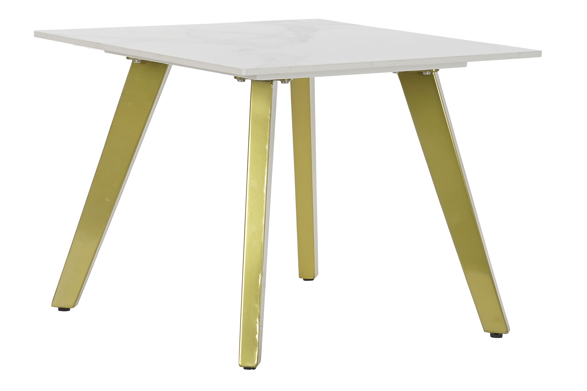 MESITA AUXILIAR CERAMICA METAL 60X60X48 DORADO