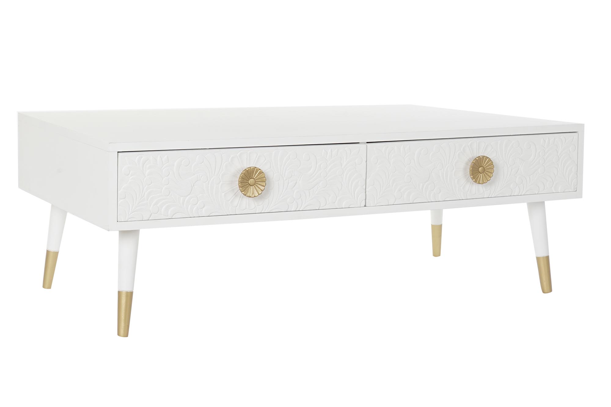MESA CENTRO MDF ABETO 120X65X42 MANDALA BLANCO