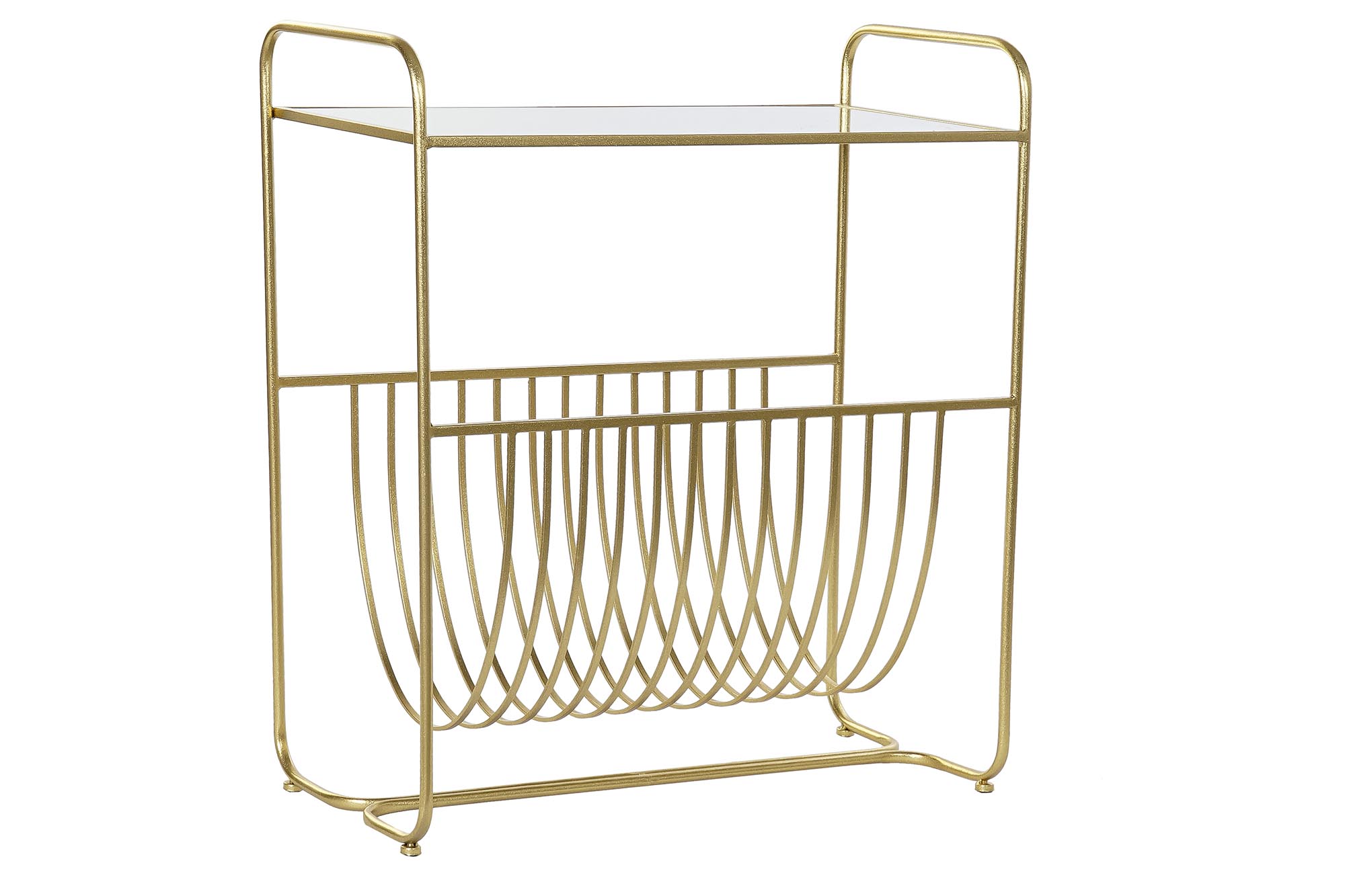 REVISTERO METAL ESPEJO 76X35X83 DORADO