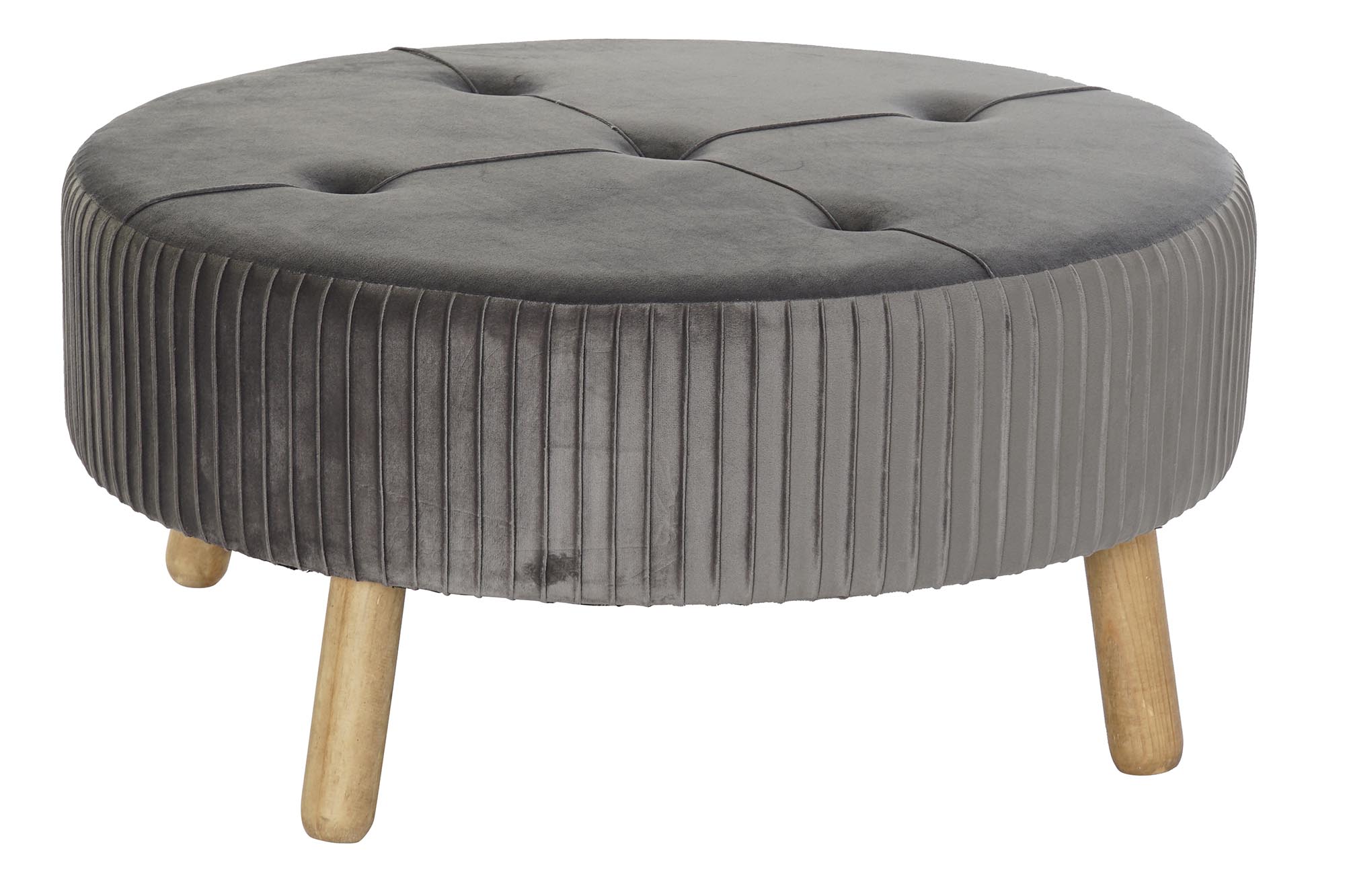 REPOSAPIES VELVET MADERA 80X80X38 TERCIOPELO