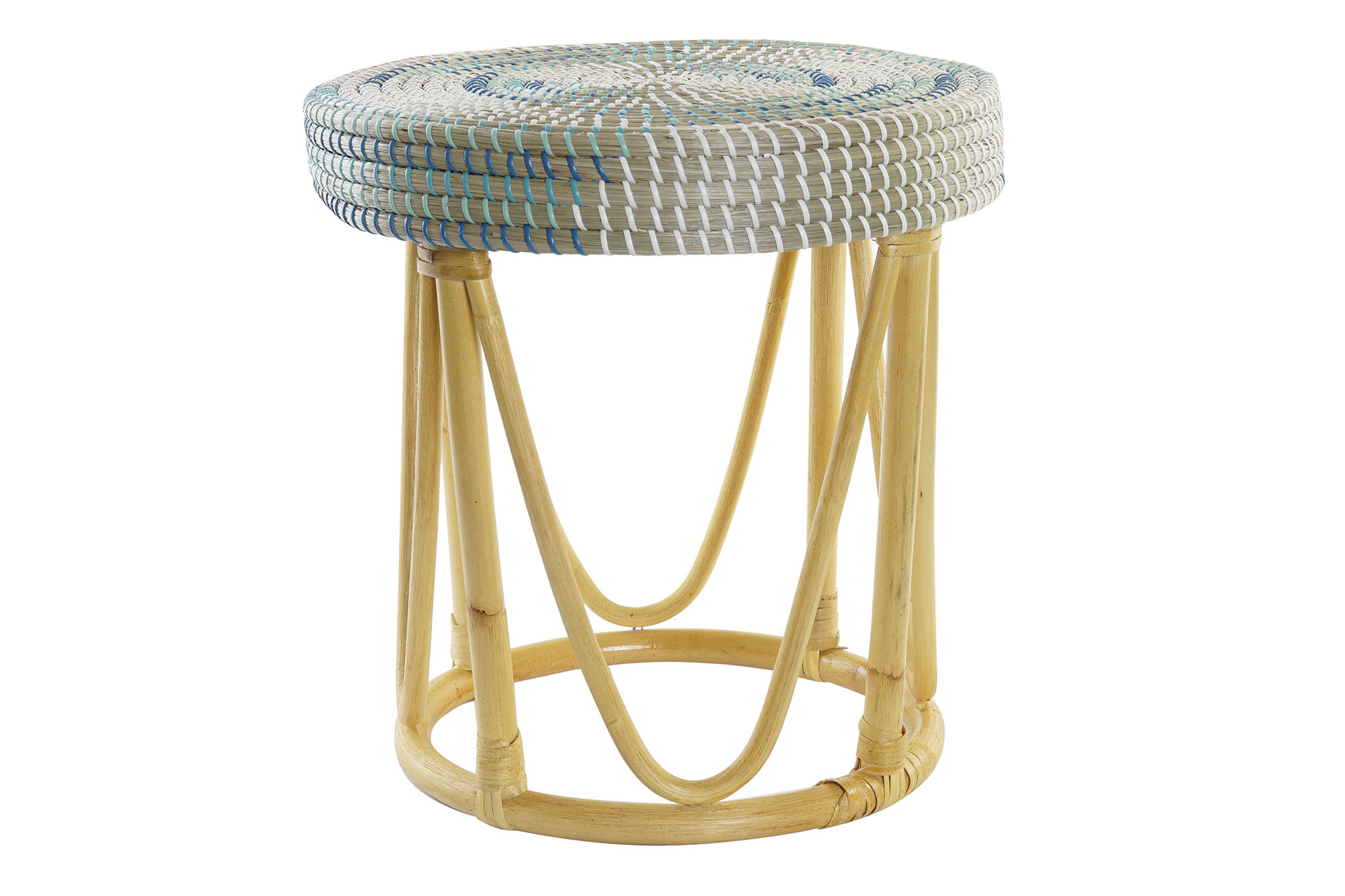 REPOSAPIES RATAN SEAGRASS 41X41X42 TURQUESA