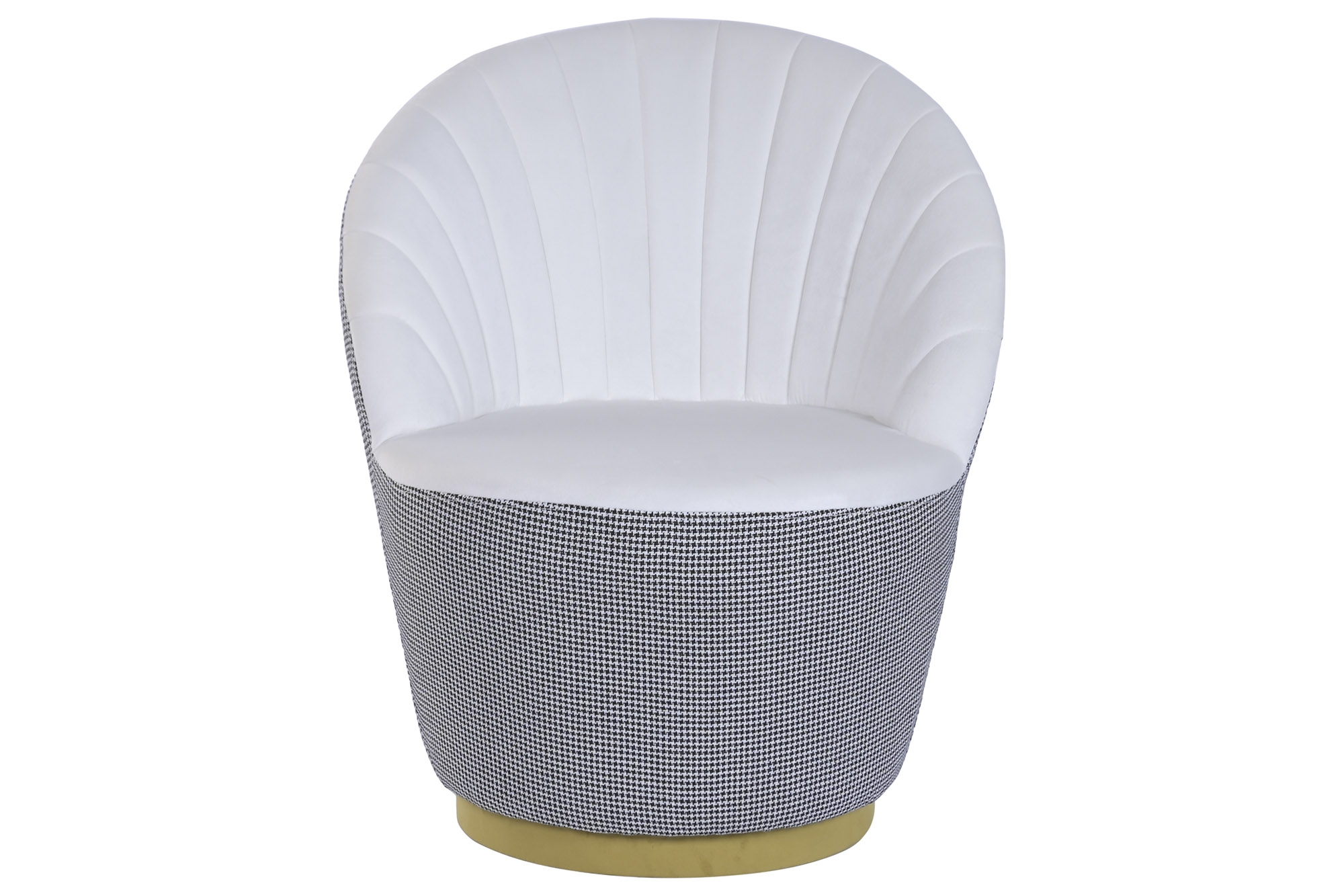 BUTACA POLIESTER 69X66X85 PATA DE GALLO BLANCO