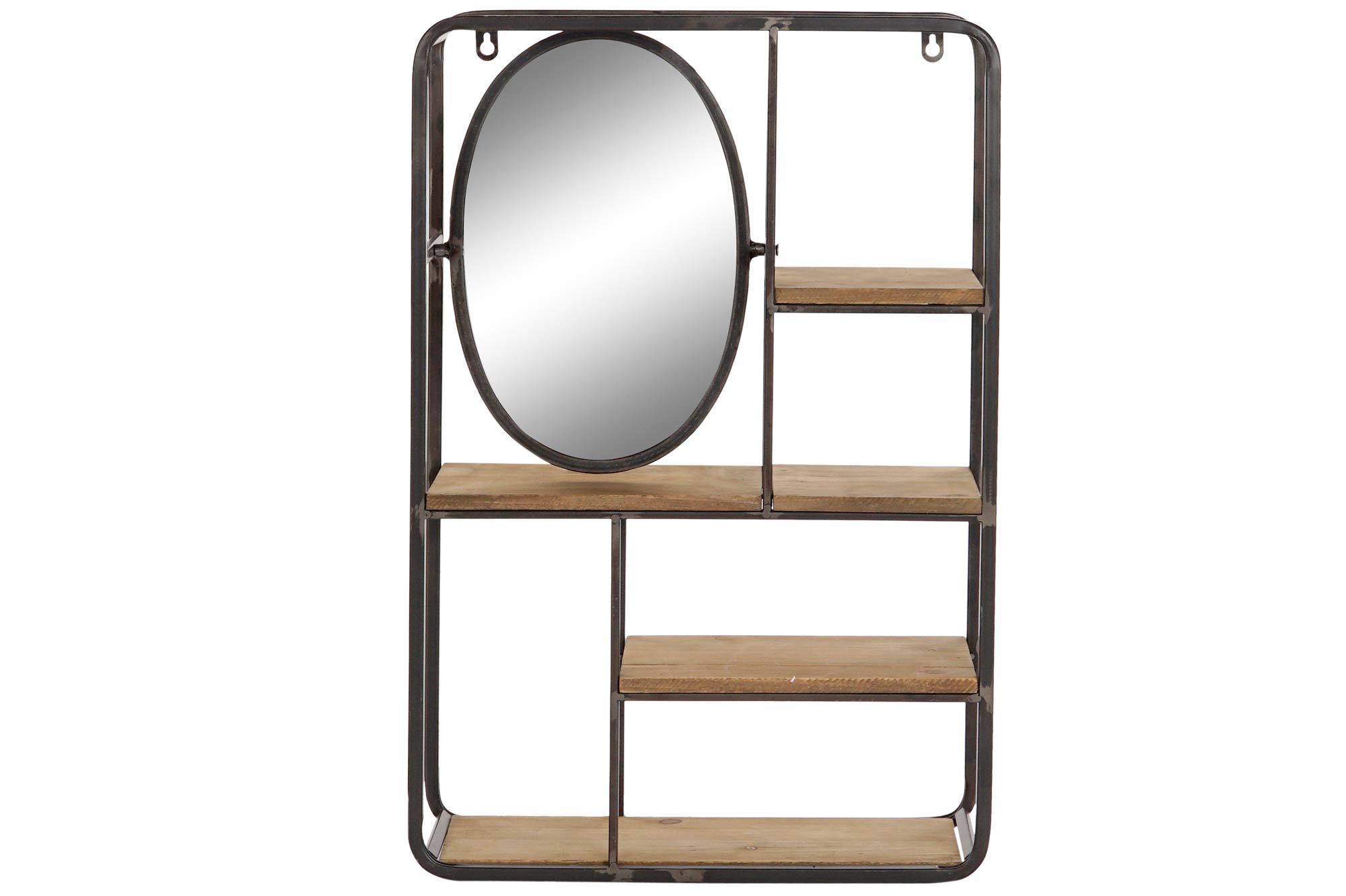 ESTANTERIA METAL MDF 39,5X13,2X60,3 MARRON CLARO