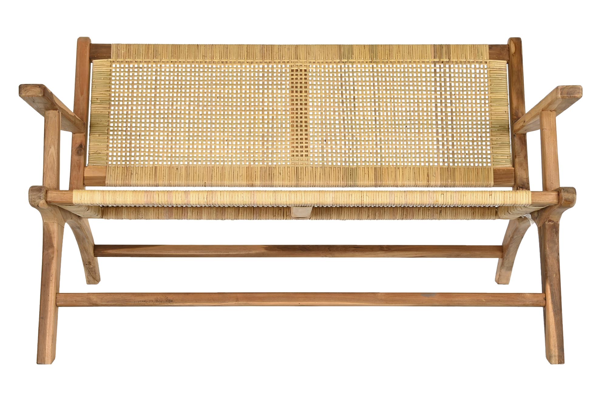 BANCO TECA RATAN 120X76X68 MARRON