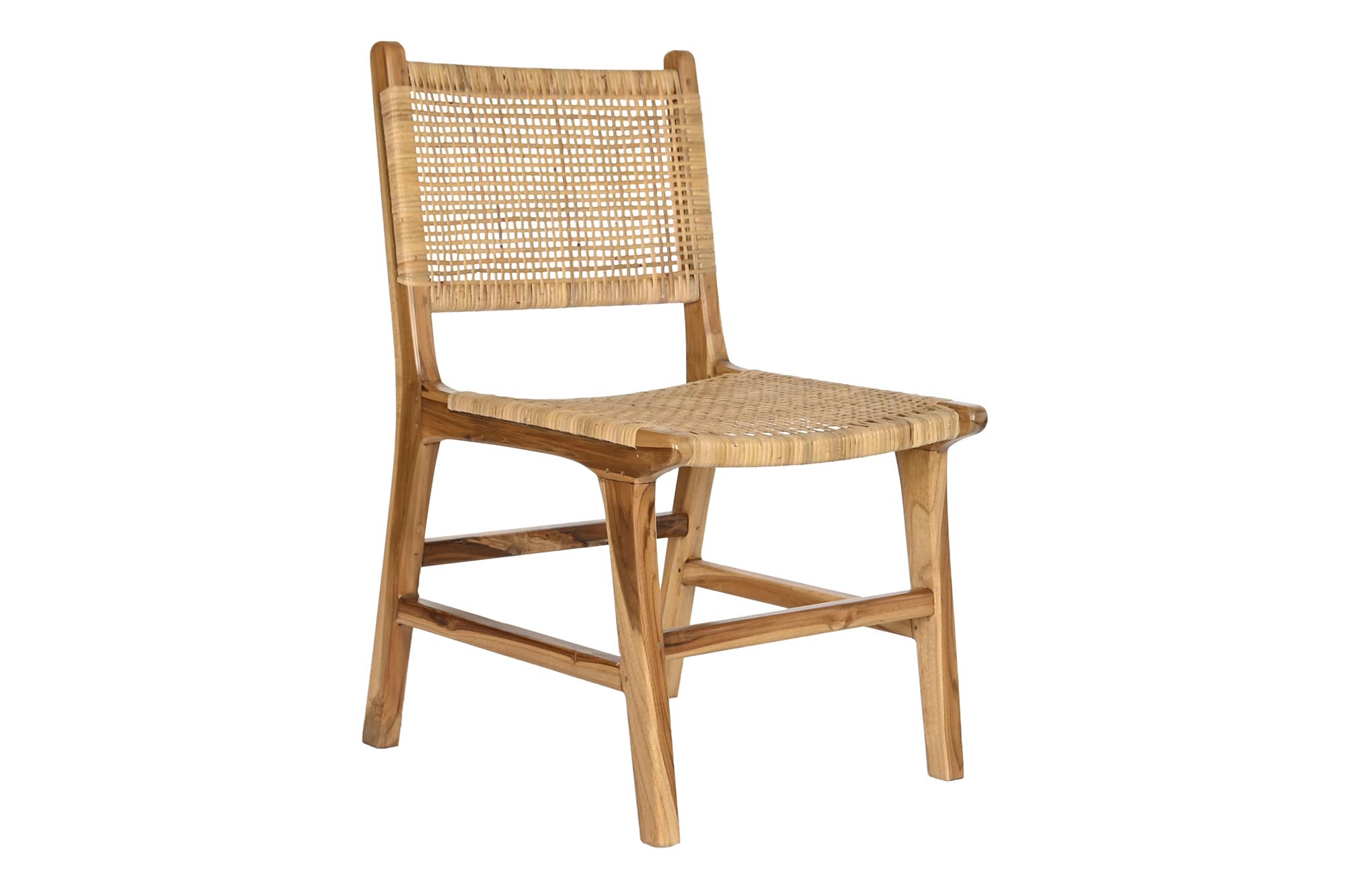 SILLA TECA RATAN 51X55X87 MARRON CLARO
