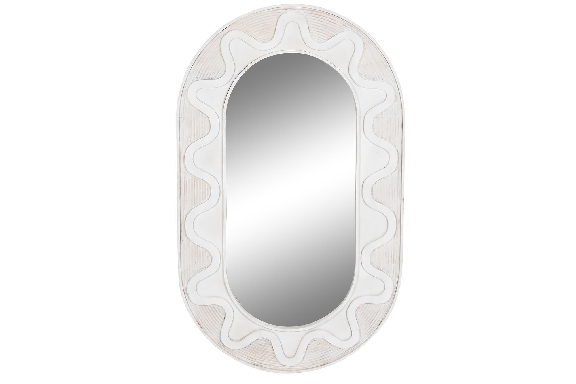 ESPEJO MANGO ESPEJO 154X4X92 ROMBO BLANCO