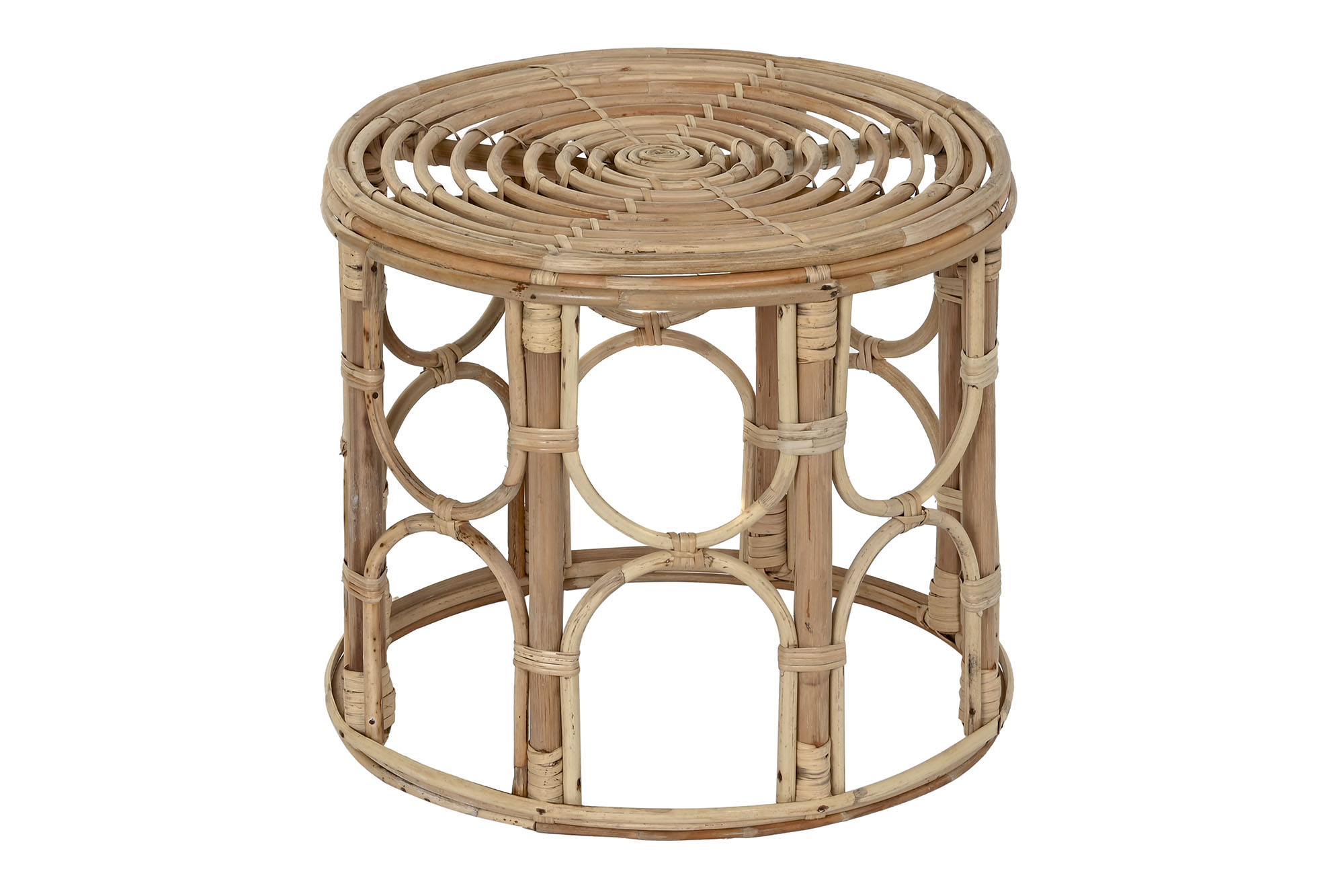 MESITA AUXILIAR RATAN 38X38X38 NATURAL