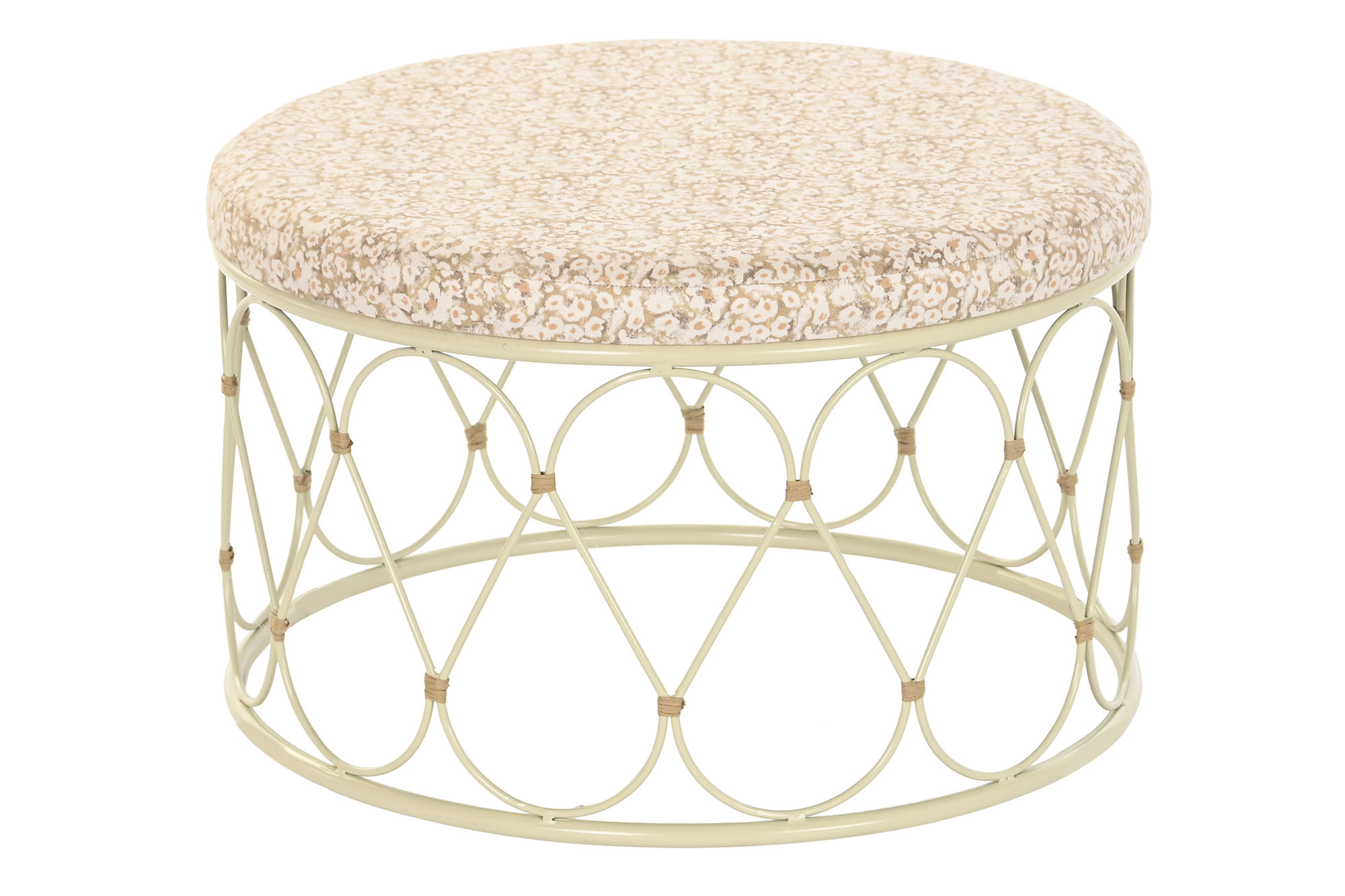 MESA CENTRO RATAN METAL 48X48X30 NATURAL