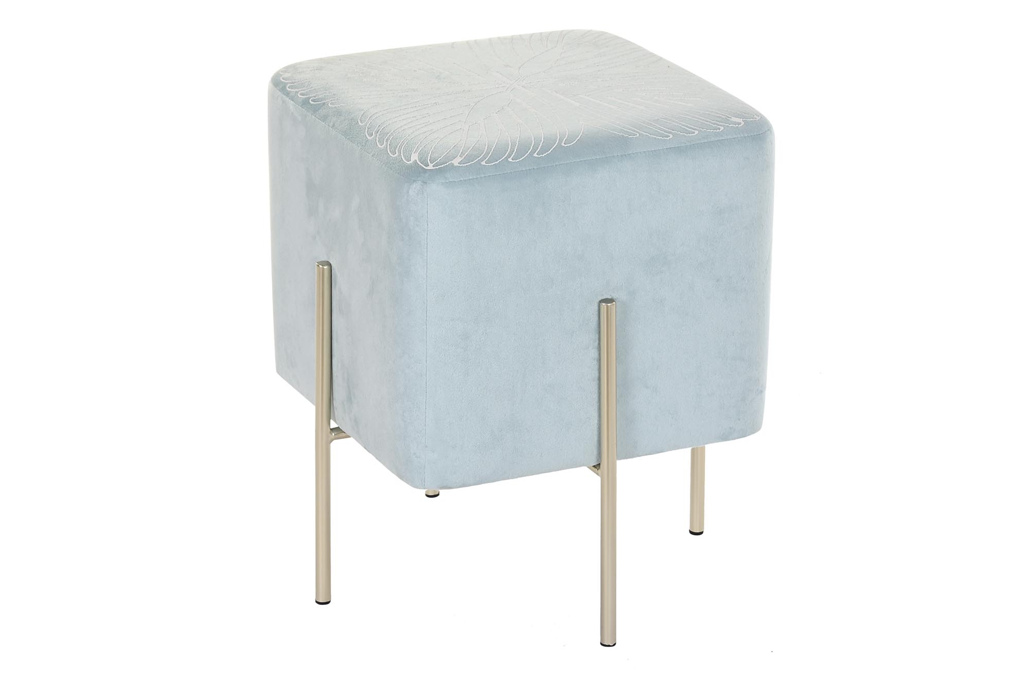REPOSAPIES METAL POLIESTER 34X34X40 AZUL CELESTE