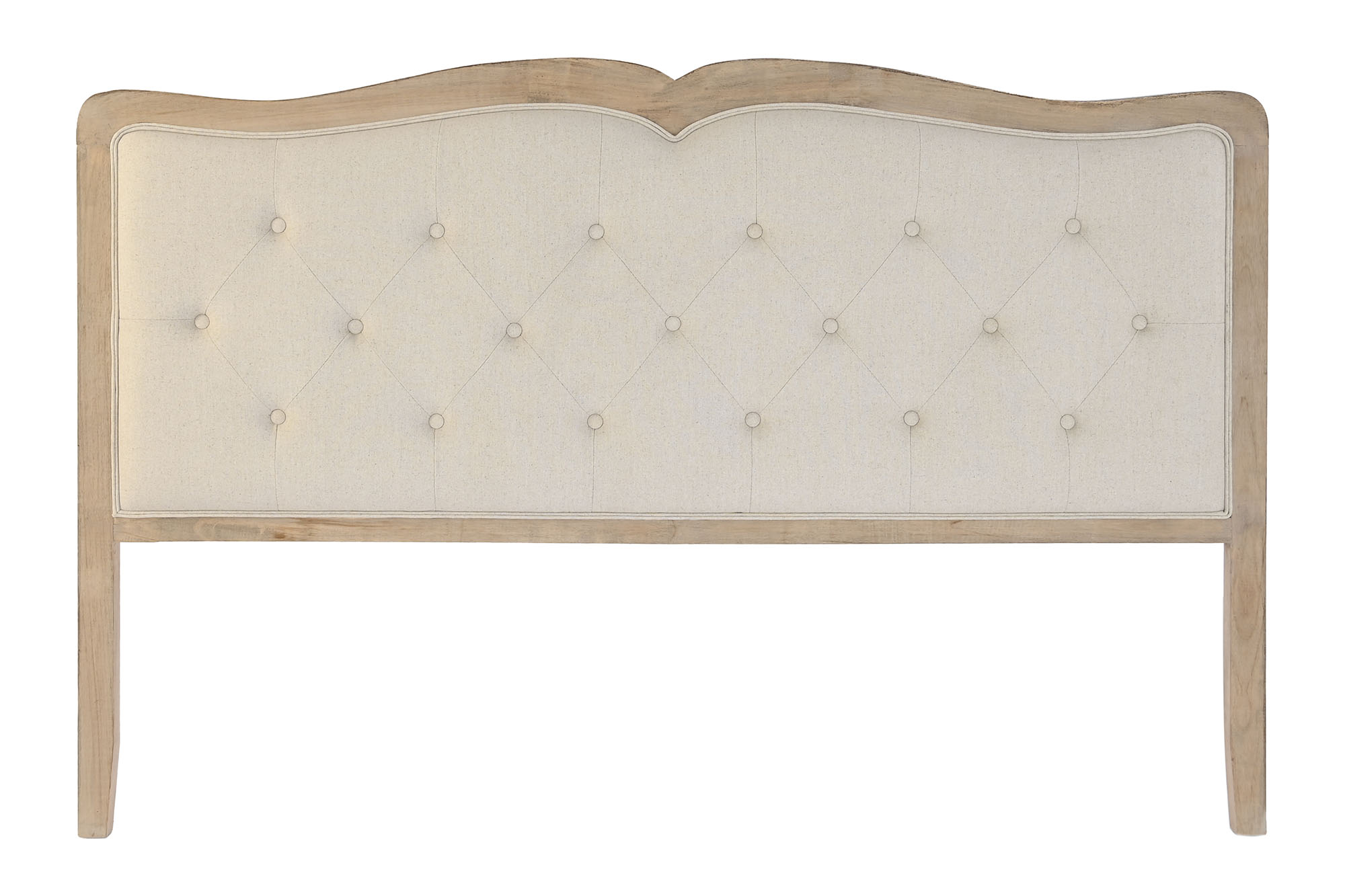 CABECERO CAMA ROBLE POLIESTER 180X8X120 BEIGE