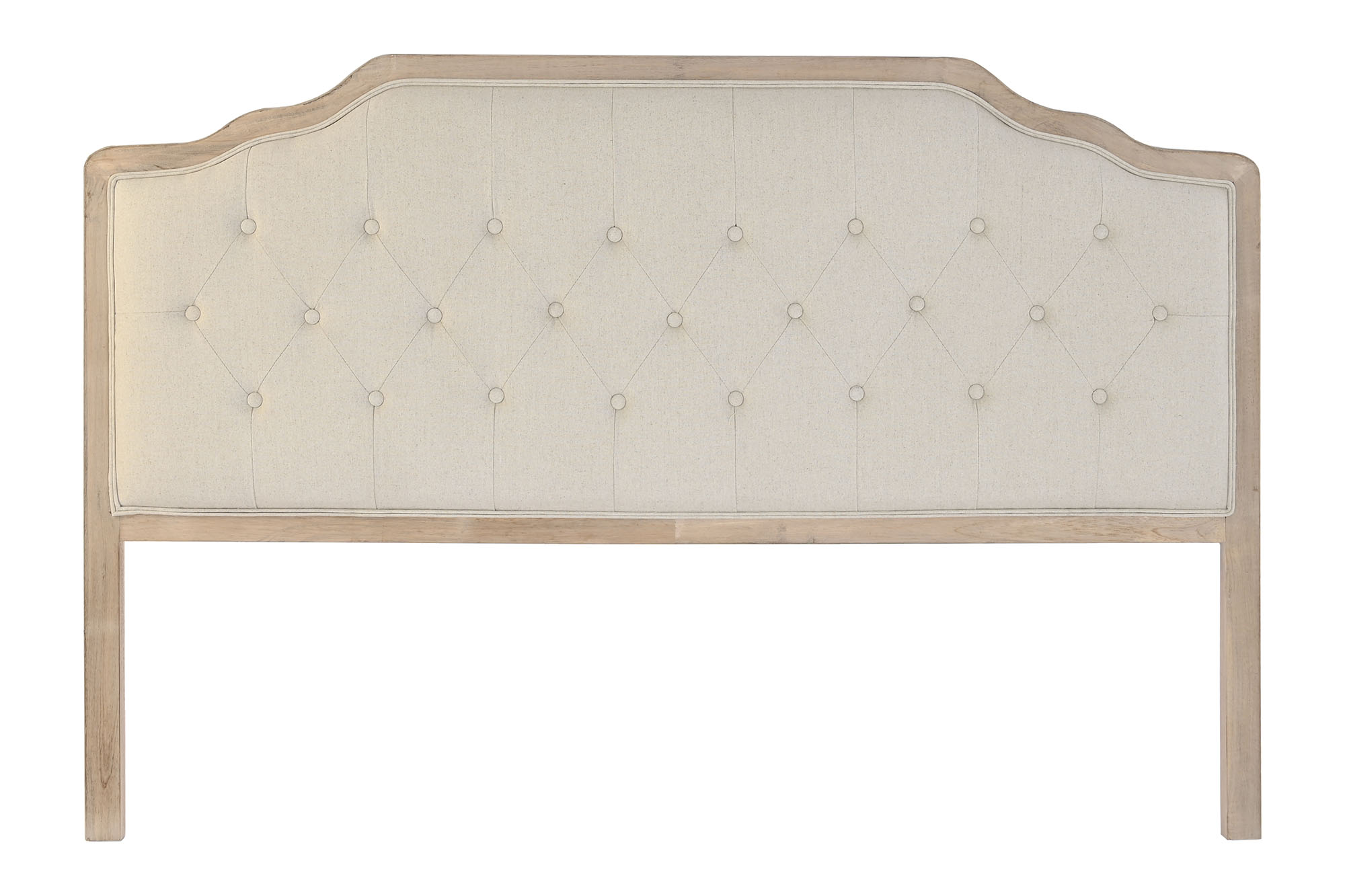 CABECERO CAMA ROBLE POLIESTER 180X7X120 BEIGE