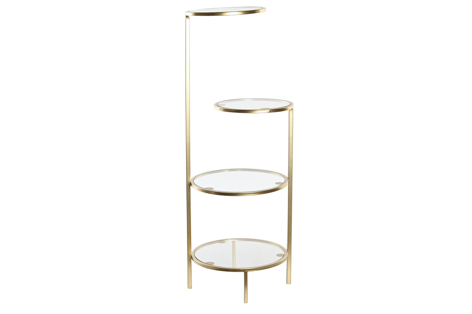 ESTANTE METAL CRISTAL 32,5X30X86 DORADO